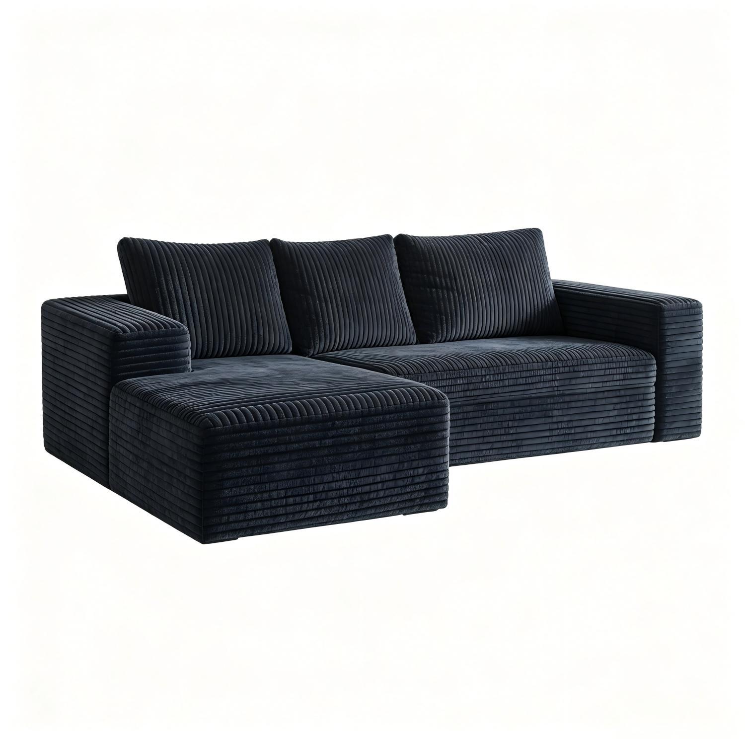 Modern L-Shaped Sectional Sofa With Left Facing Chaise