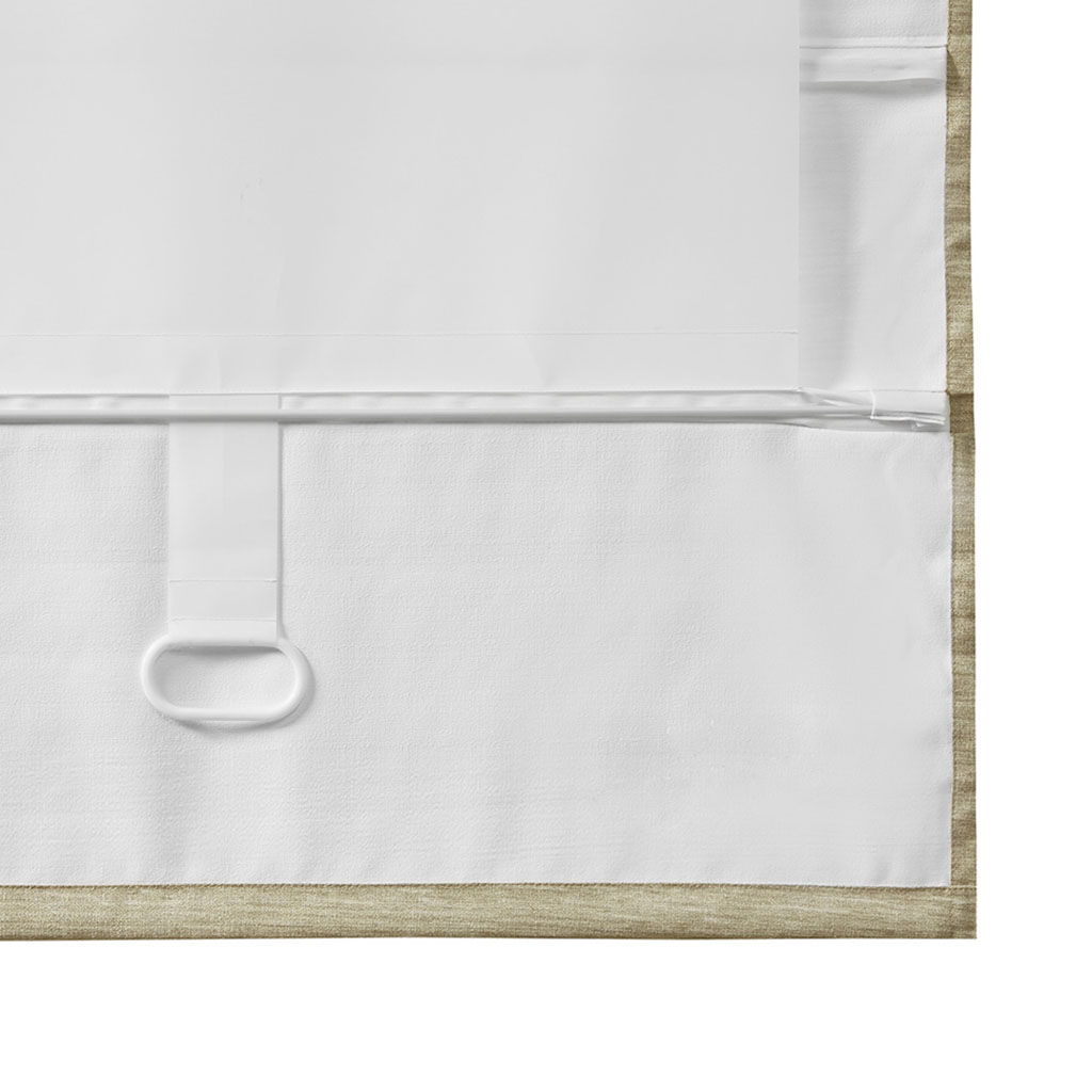 Como - Printed Room Darkening Cordless Roman Shade - Taupe