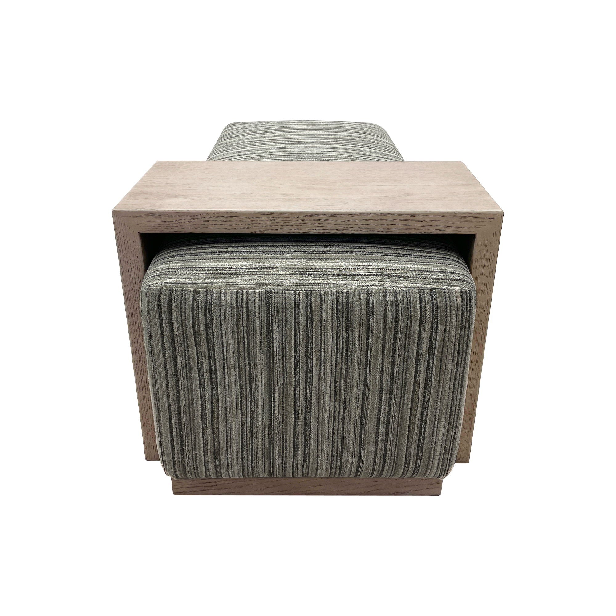 Peggy - Bench/Cocktail Ottoman With Table - Stripe / Multi