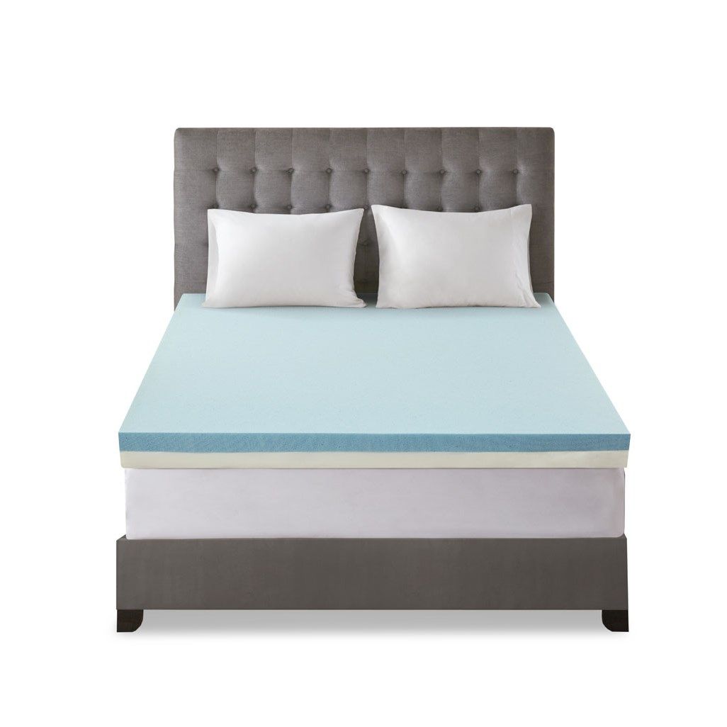 4" Queen Gel Memory Foam Mattress Topper - White