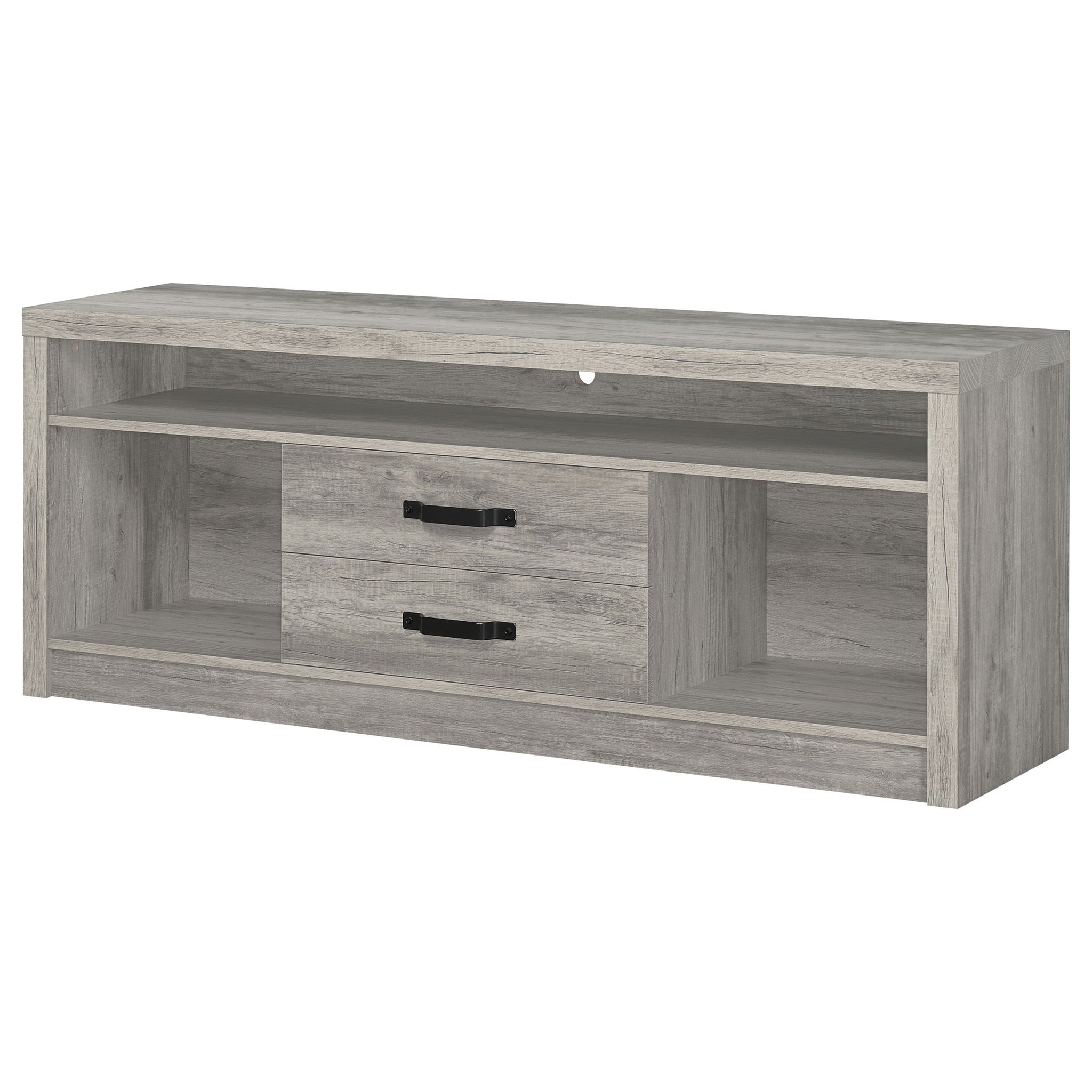 Bergeron - 2 Drawer TV Stand - Driftwood