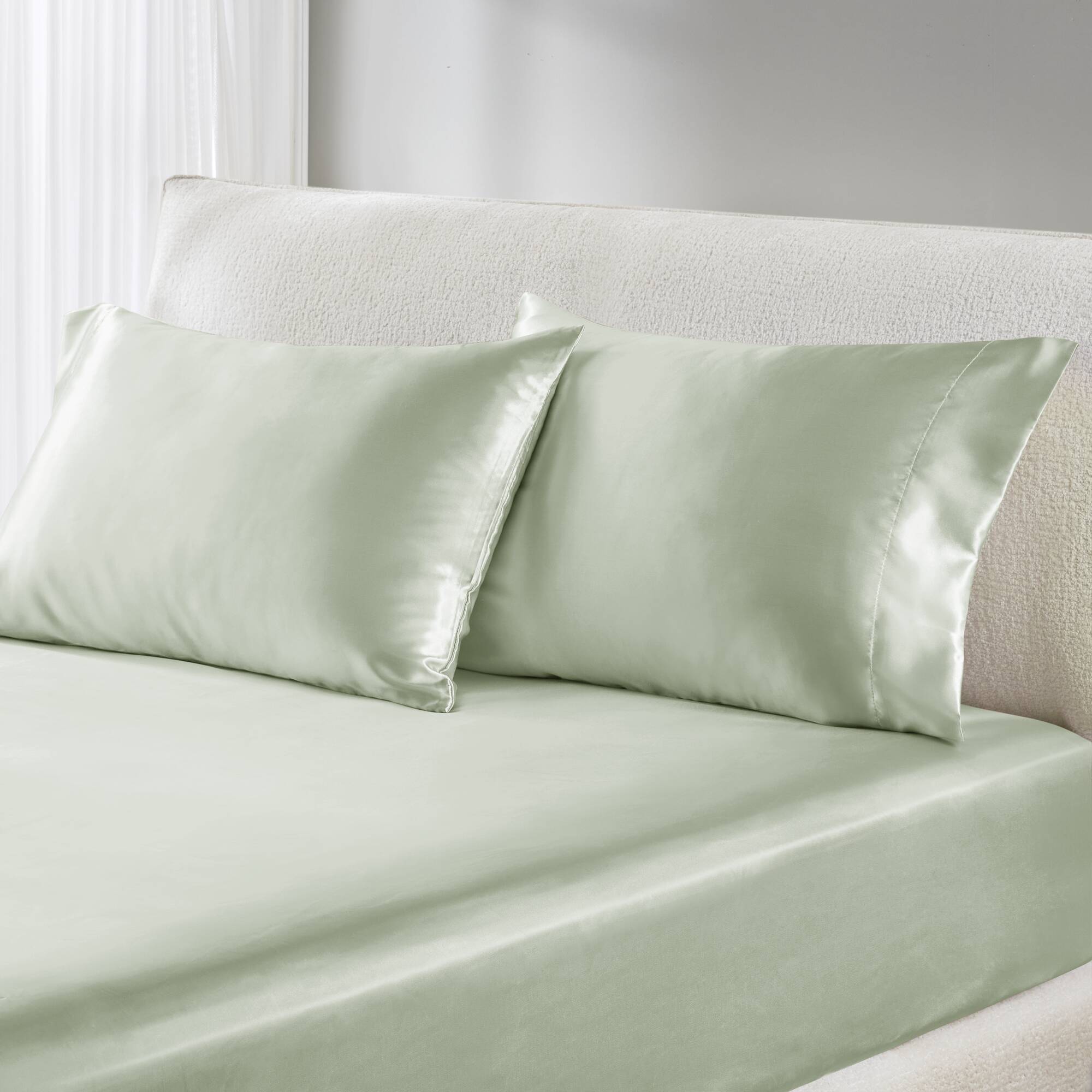 Satin - Standard Luxury Pillowcases (Set of 2) - Sage