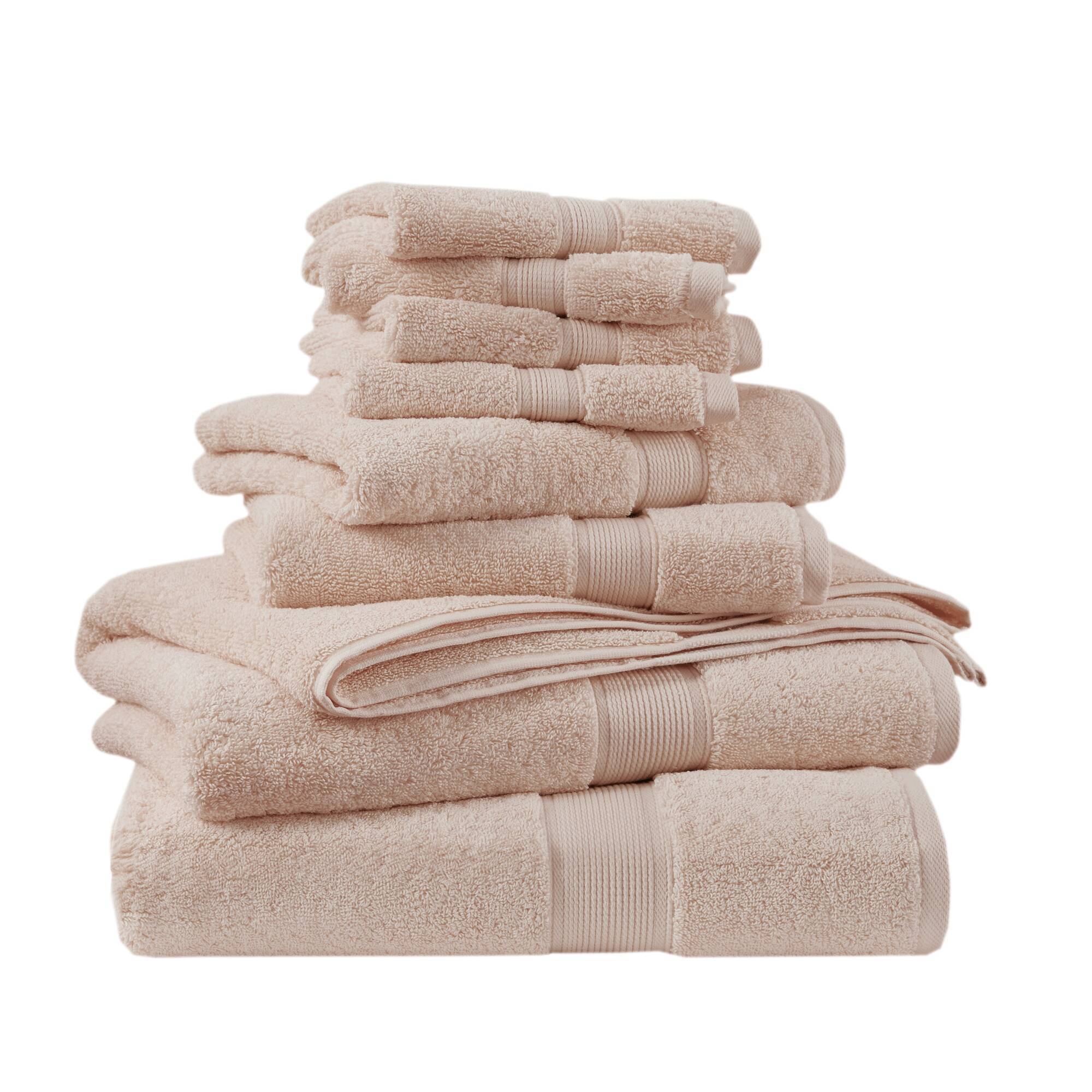 800GSM - 8 Piece Antimicrobial Towel Set - Blush
