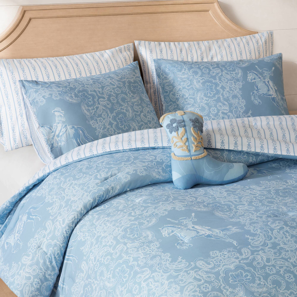 Jesse - Queen Comforter Set - Blue