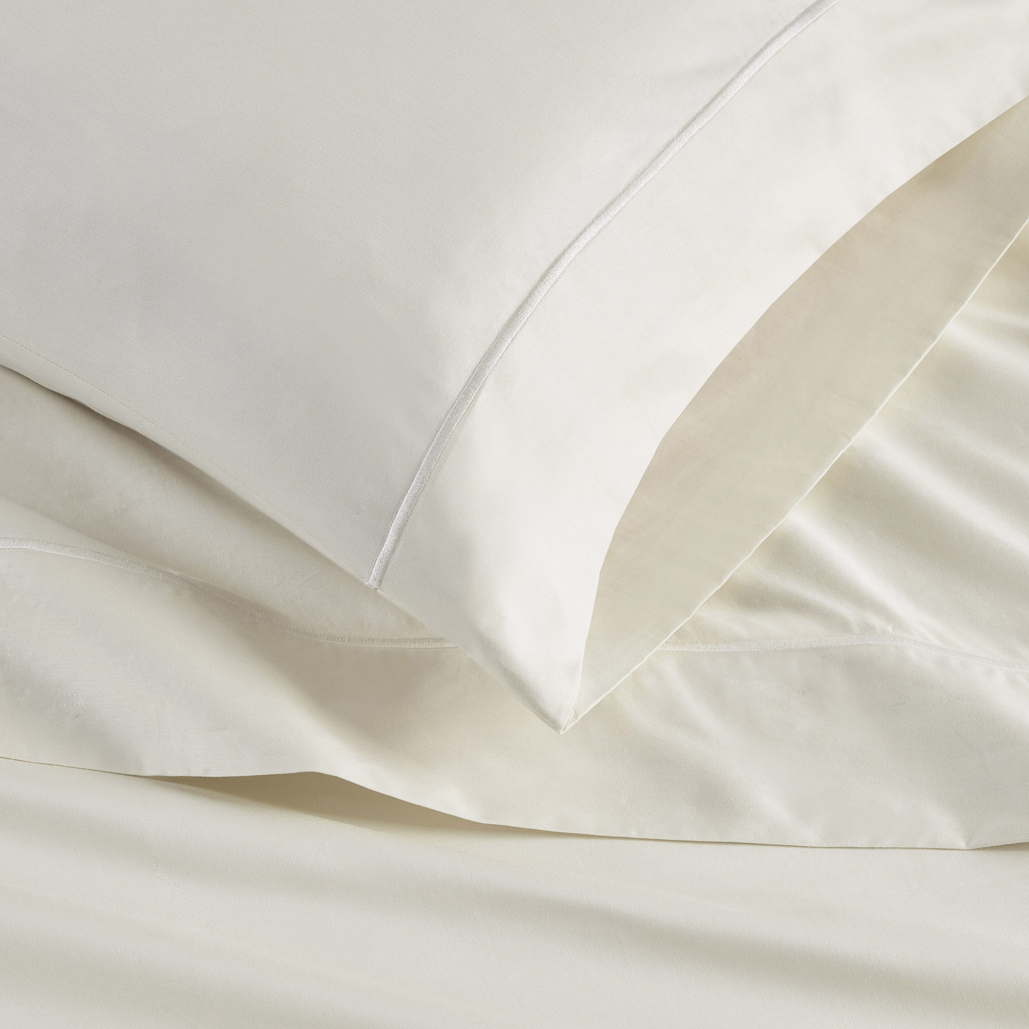 Luxury Egyptian - Standard Pillowcases - Ivory