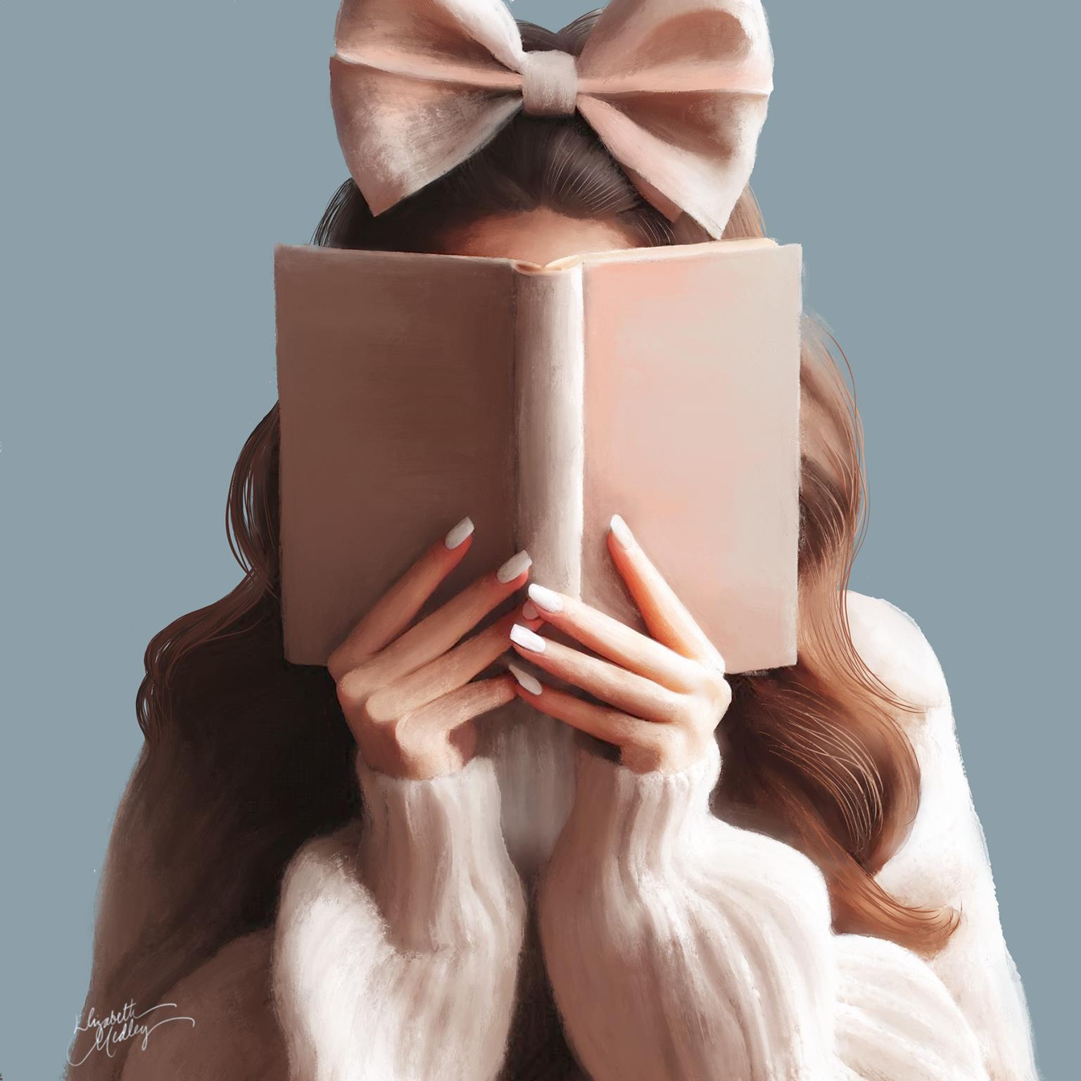 Bookworm By Elizabeth Medley (Small) - Pink