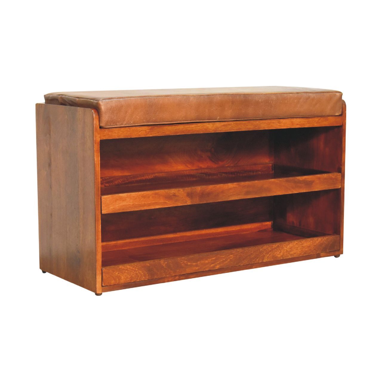 Buffalo - Hide Pull Out Shoe Storage Bench