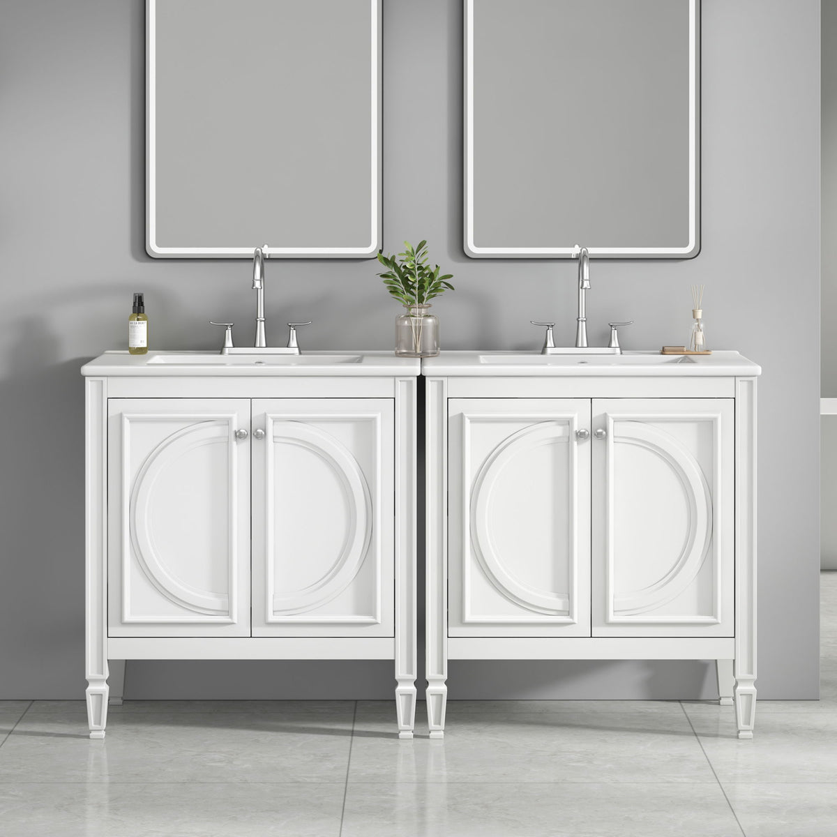 Bathroom Vanity With Sink With 2 Doors And Adjustable Shelf