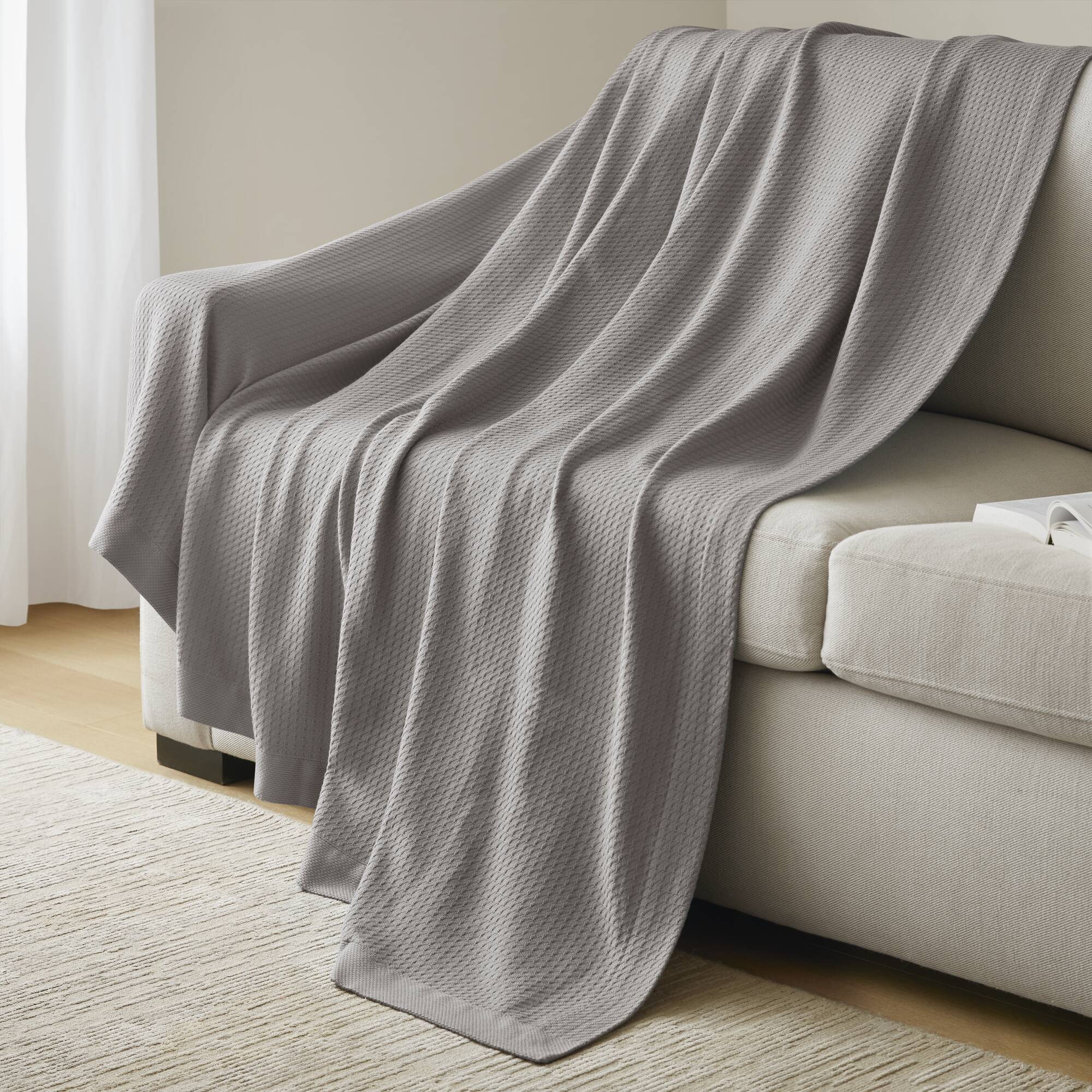 Egyptian Cotton - Twin Blanket - Gray