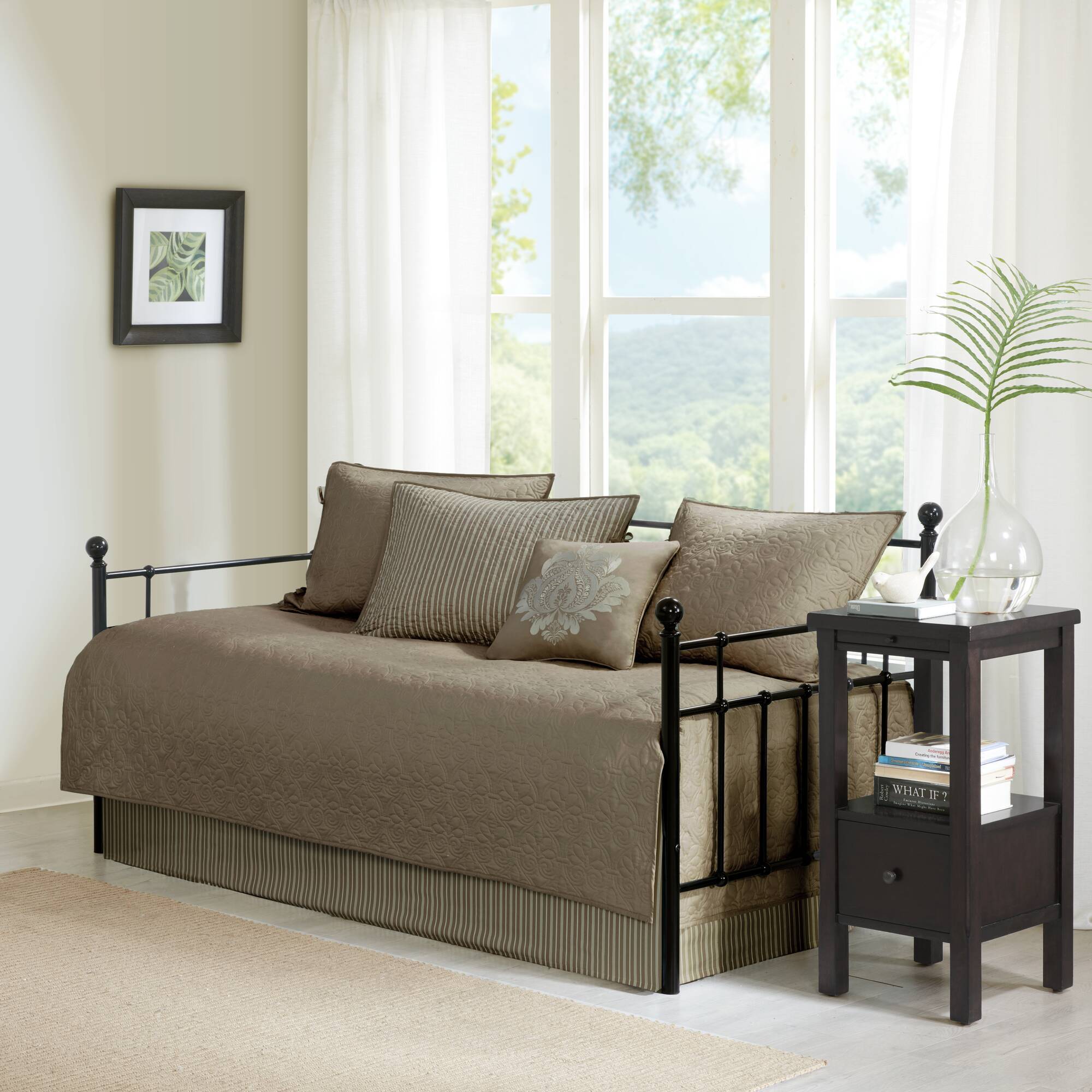 Quebec - Twin Reversible Daybed Cover (Set of 6) - Khaki