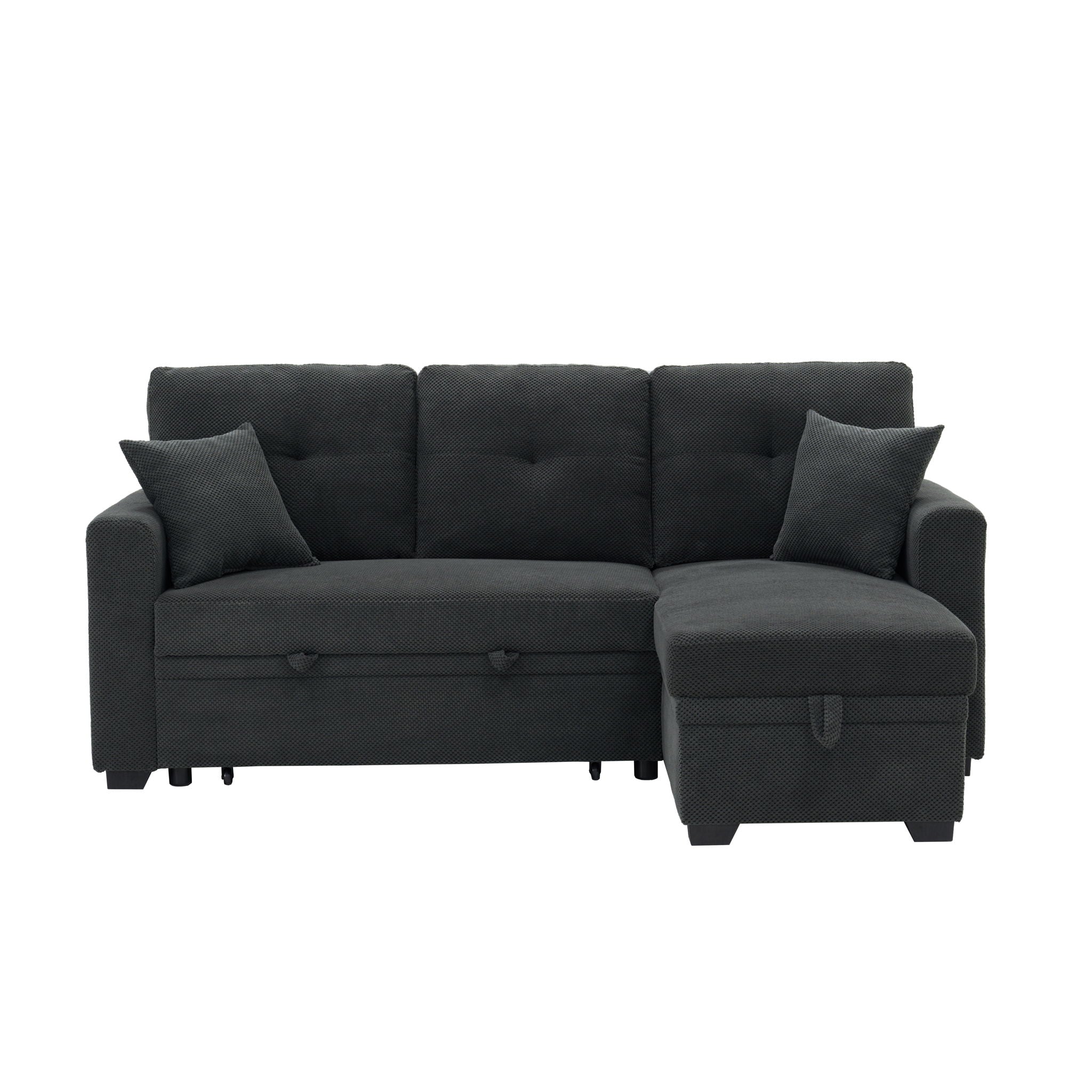 Sleeper Sectional With Pull Out Bed, Reversible Chaise