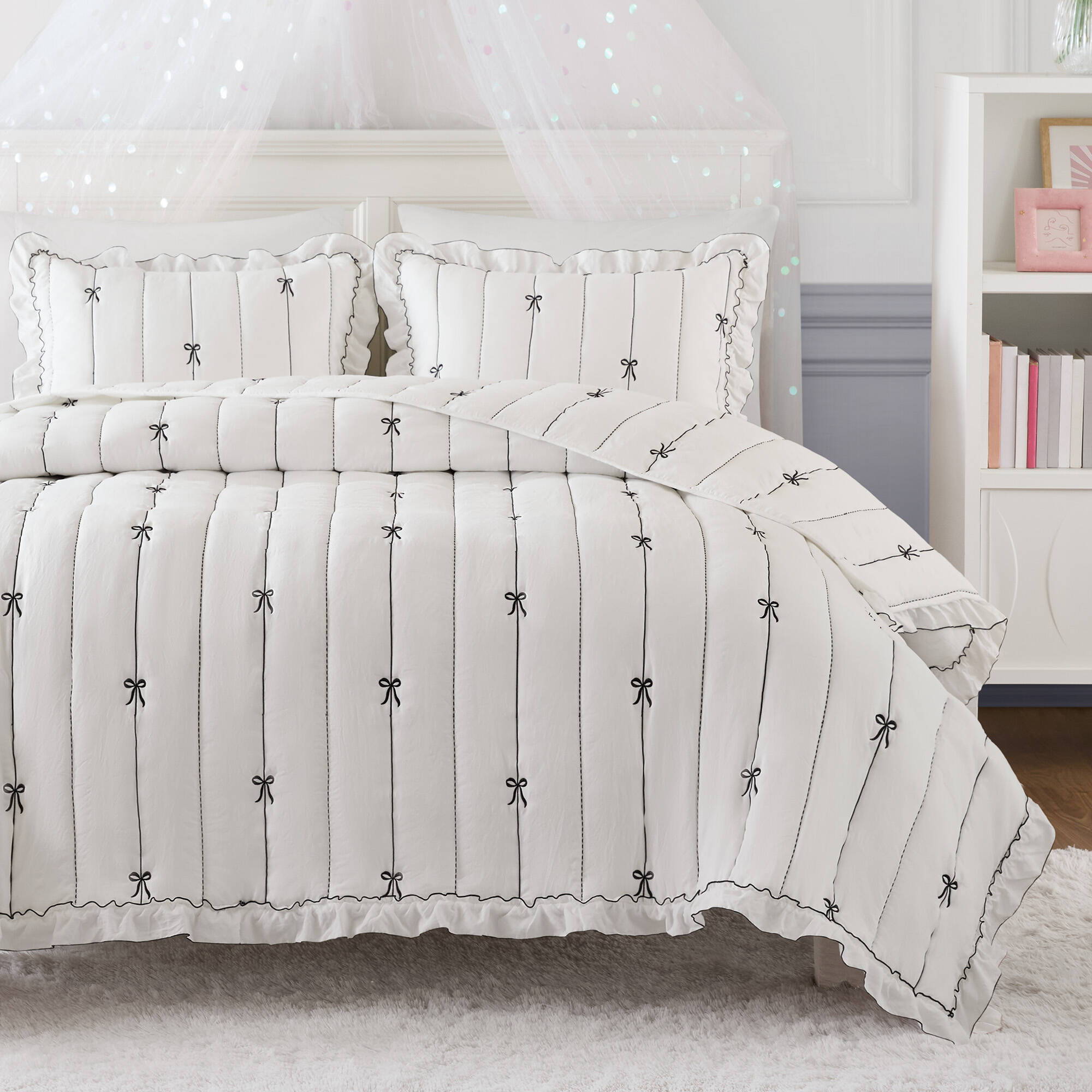 Liv - Quilt Set - White / Black