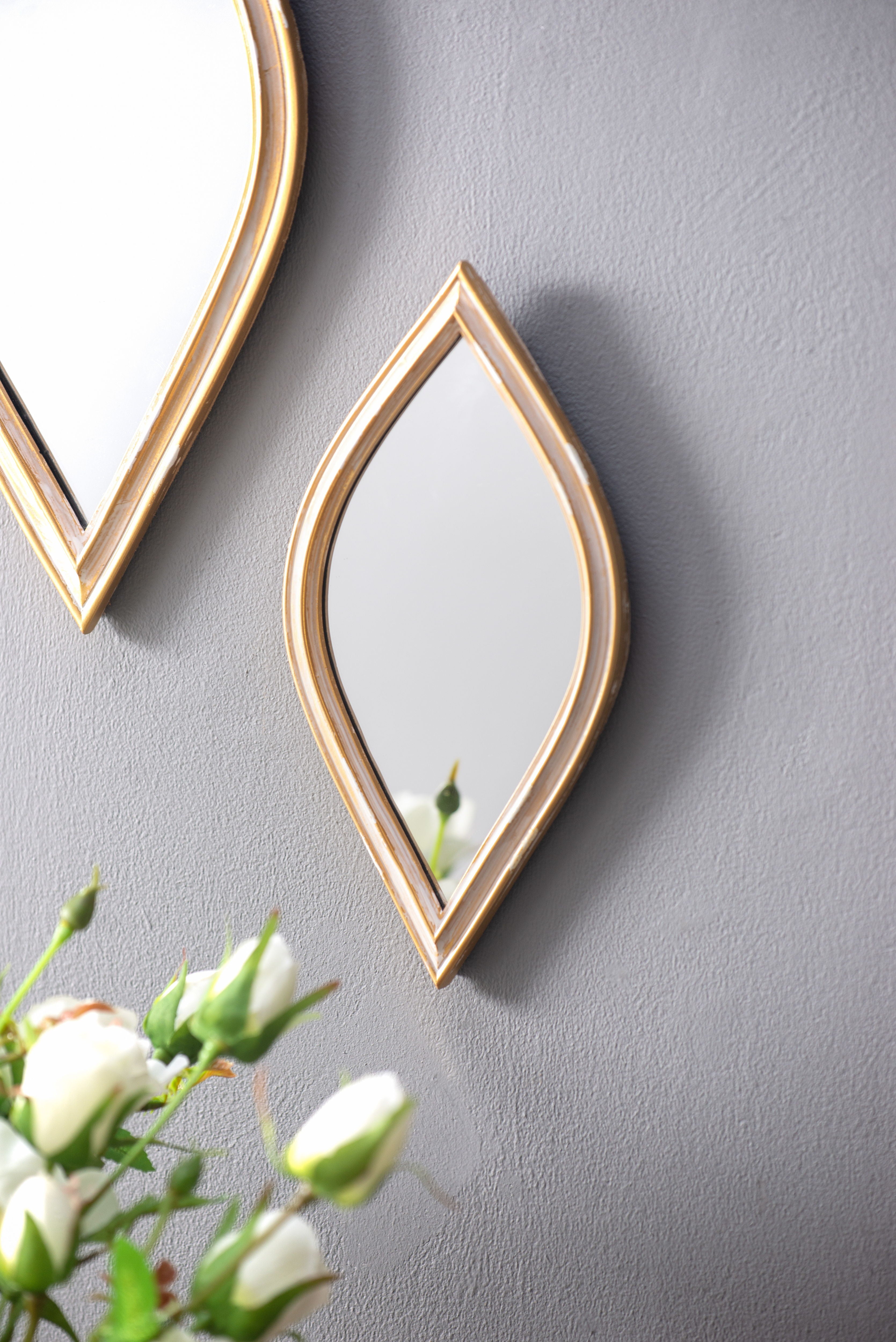 Small Decorative Mirror For Wall Decor, 2 Pieces Wall Accent