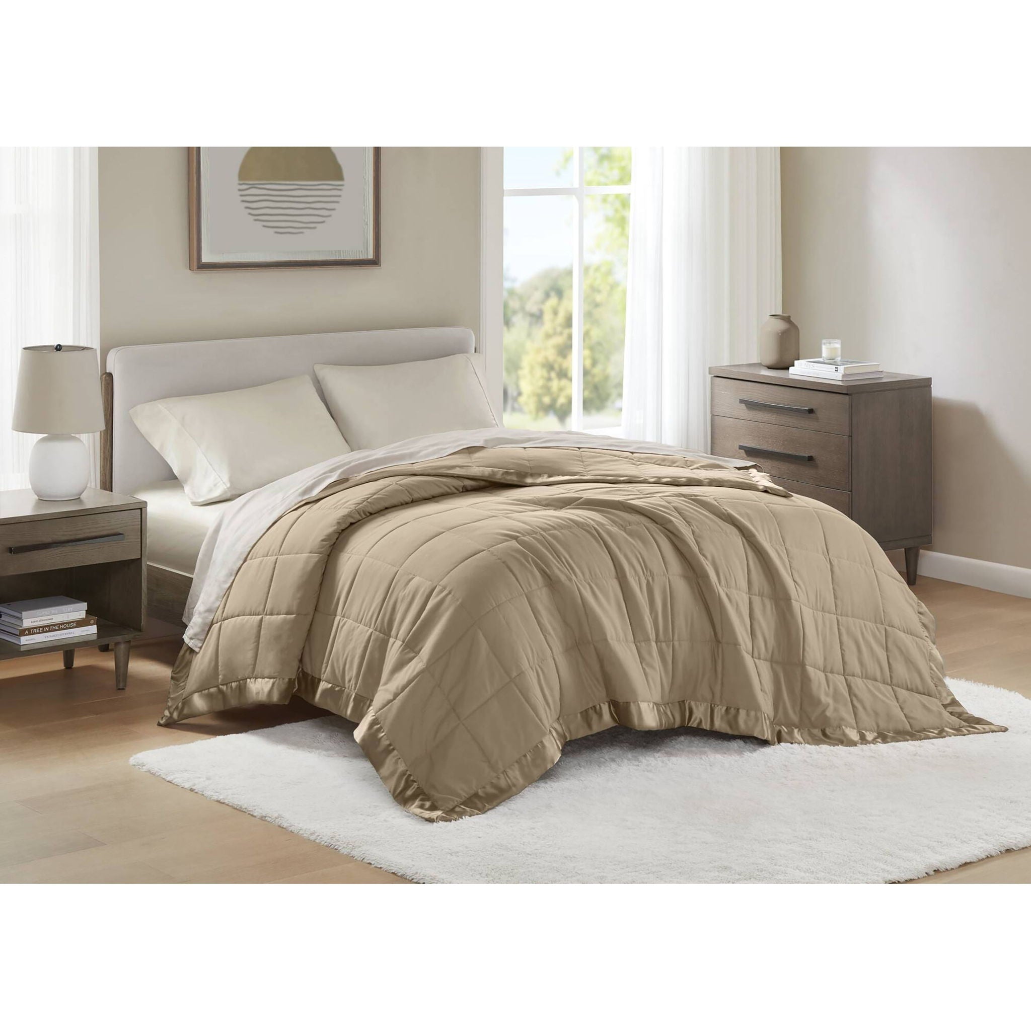 Windom - All Season Hypoallergenic Blanket With 3M Scotchgard - Brown