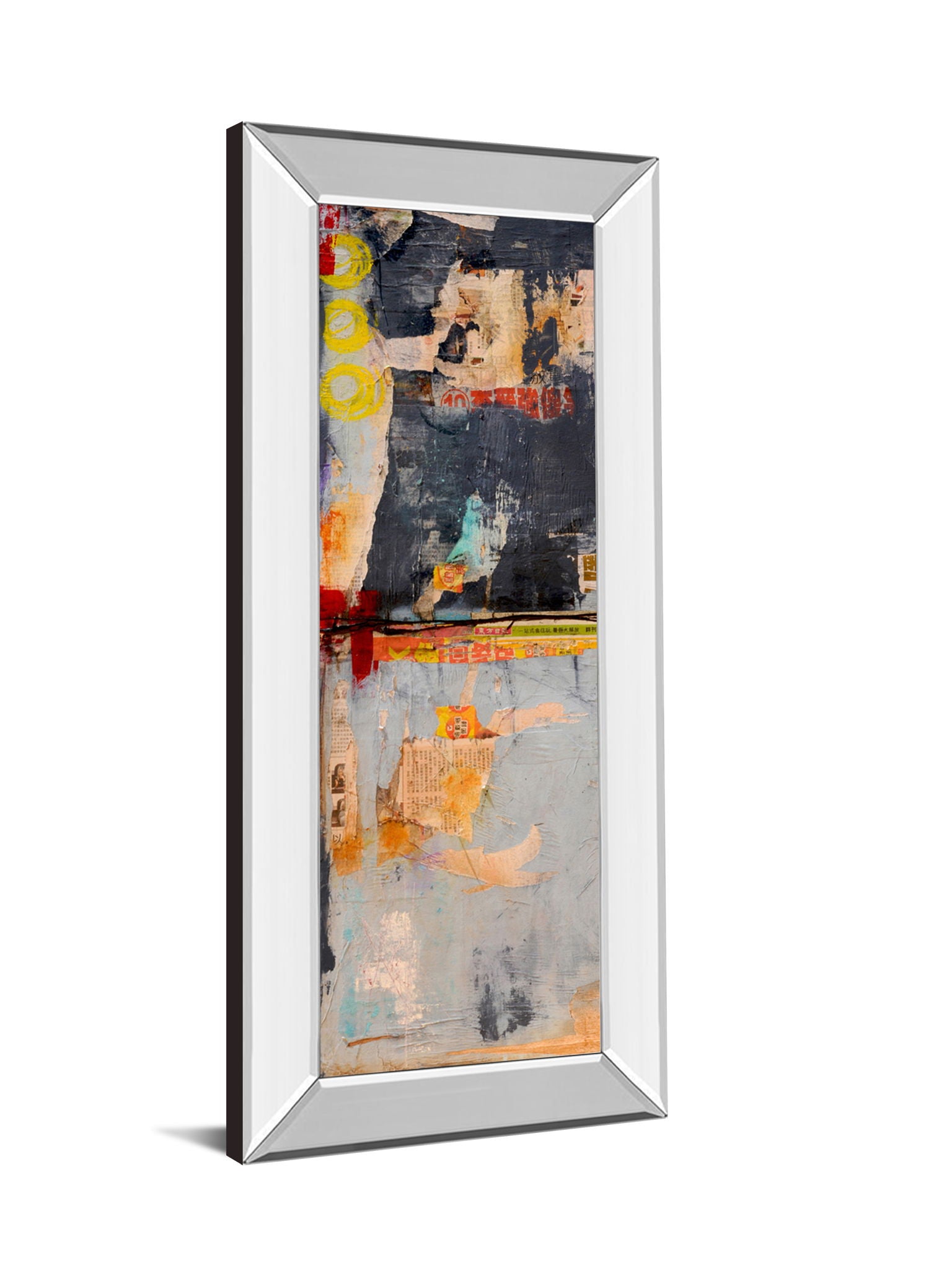Hong Kong Post I By Erin Ashley - Mirror Framed Print Wall Art - Beige
