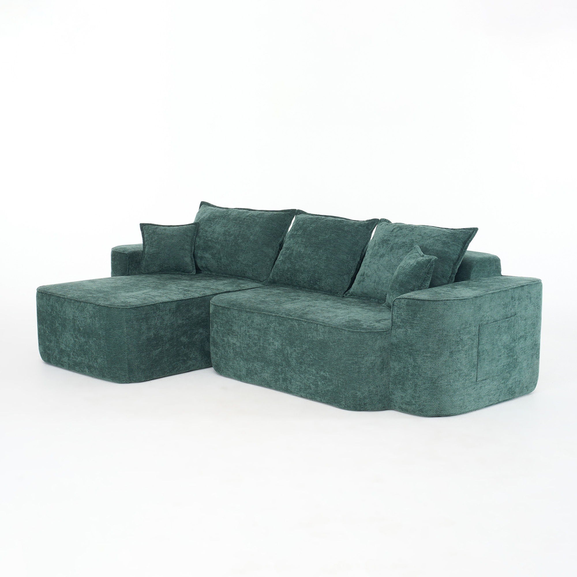 L-Shaped Sectional Sofa Couch With Chaise, Extra Deep Seats