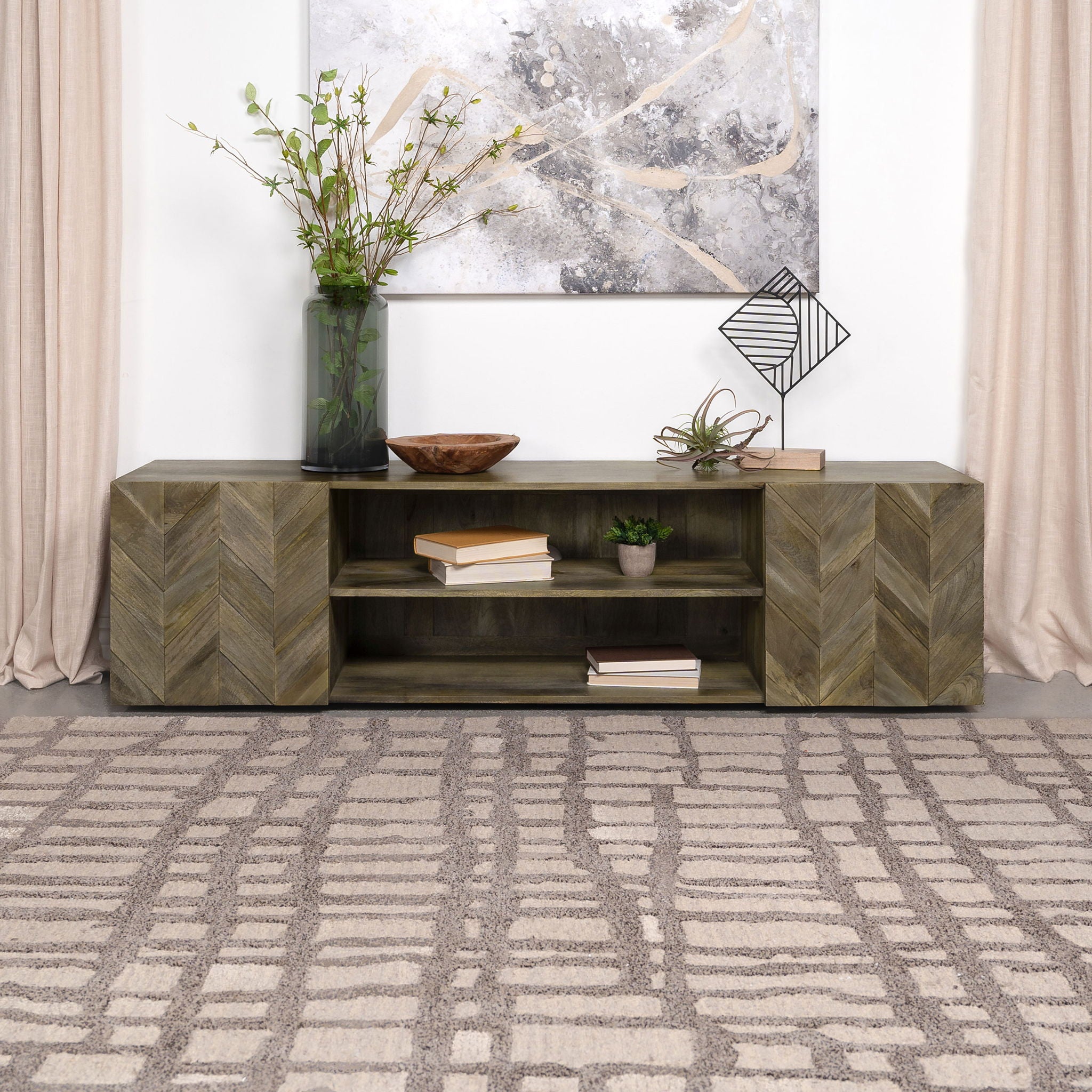 Jessie - 2 Door TV Stand - Brown