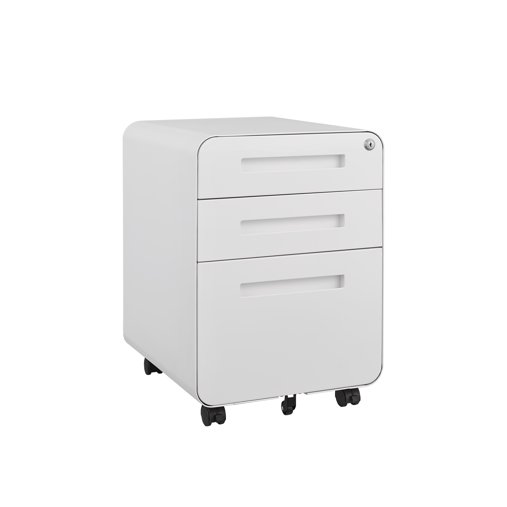 3 Drawer Mobile File Cabinet Under Desk Office,Simple Style Versatile Storage Cabinet for Legal/Letter/A4 Files, 5 Wheel Design Anti-Tilting Cold Rolled Steel Waterproof Moisture-Proof Black