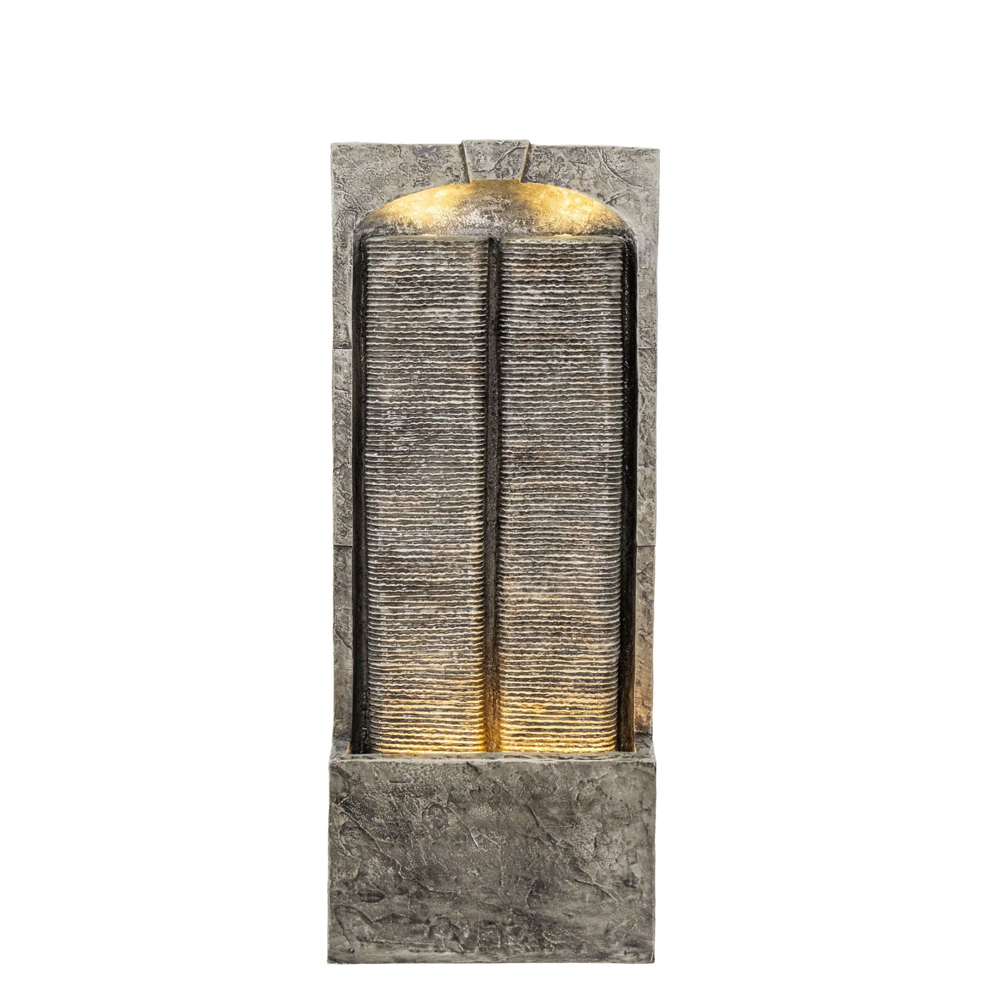Modern Outdoor Water Fountain With LED Lights