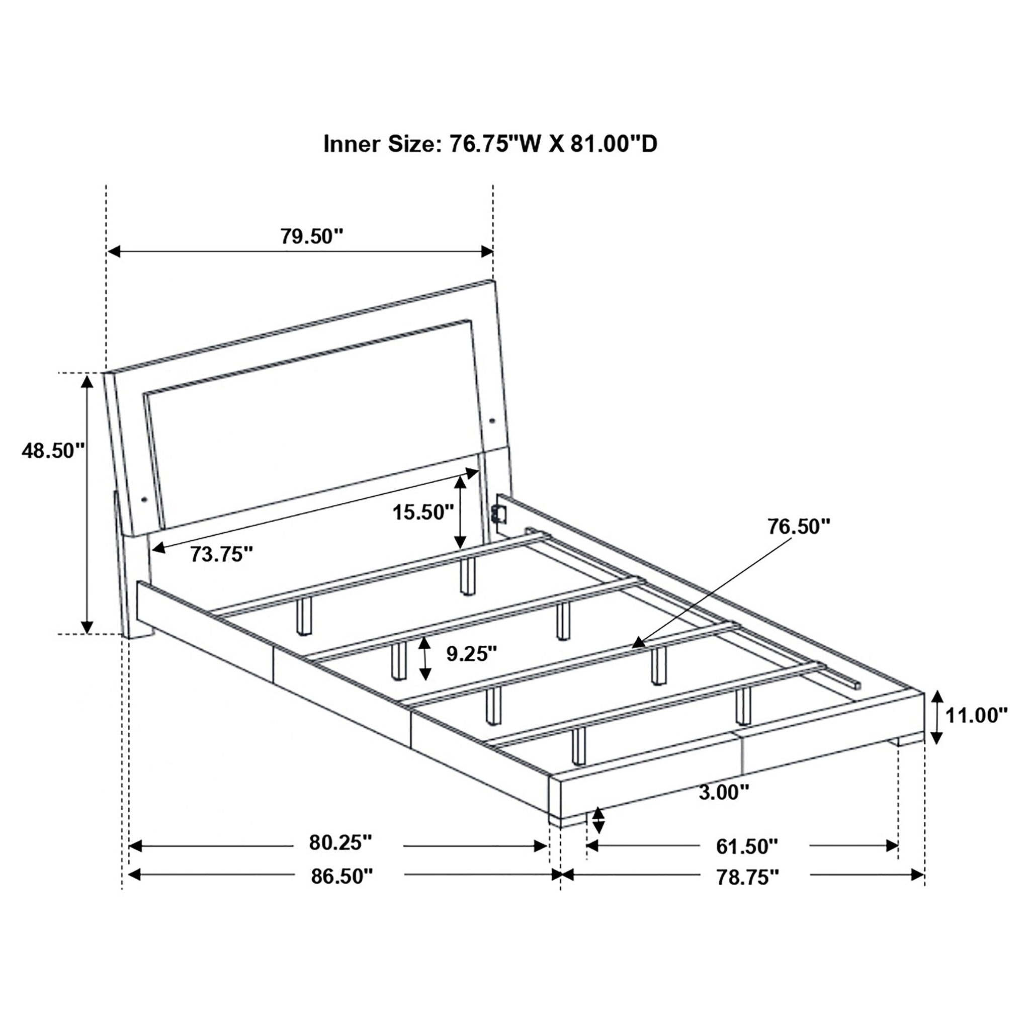 Strick & Bolton - High Gloss Panel Bed With LED Lights