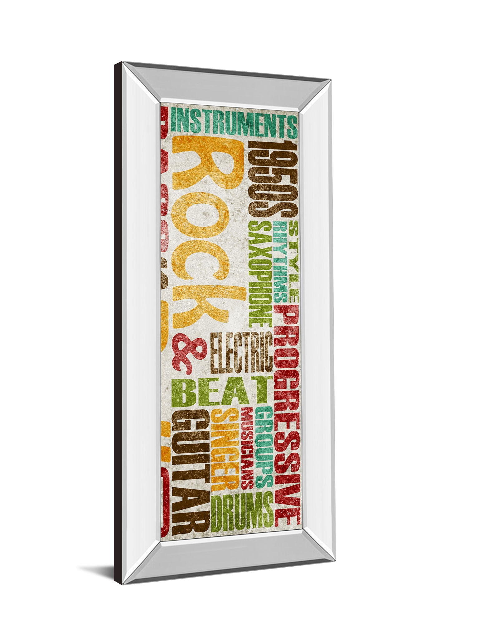 Rock & Roll By Sd Graphics Studio - Framed Print Wall Art - Green