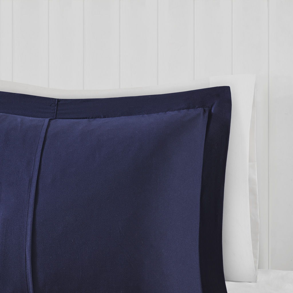 Parkston - Twin 3M Scotchgard Down Alternative All Season Comforter Set - Navy