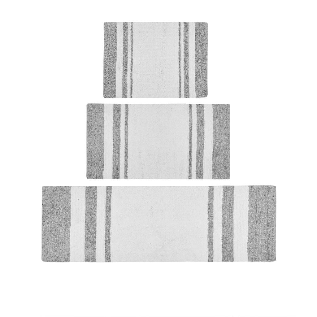 Spa - 24" x 72" Reversible Bath Rug - Gray