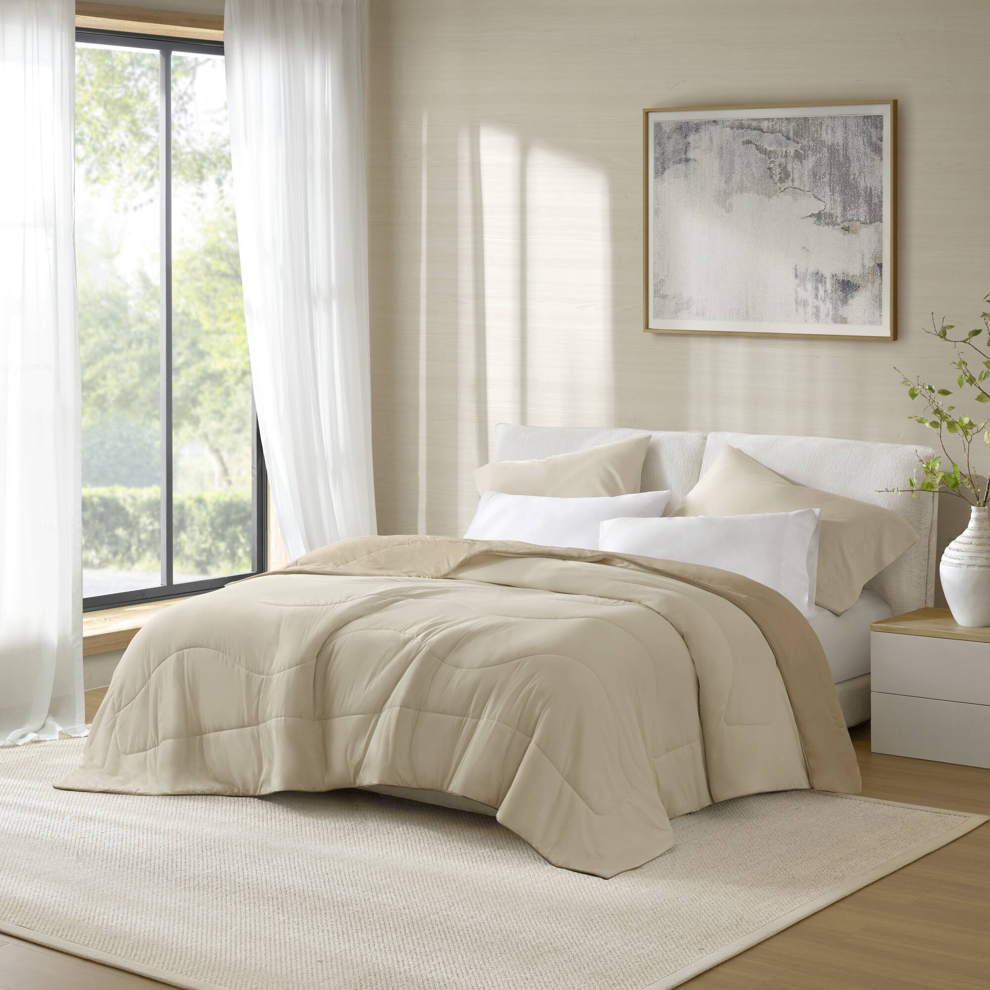 King/California King Reversible Tencel Comforter Blanket - Linen