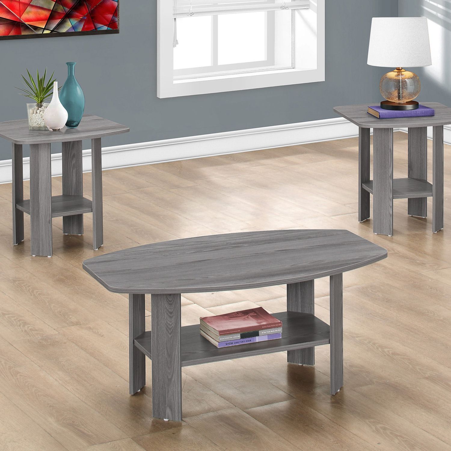 Table Set, Coffee, End, Side, Accent For Living Room (Set of 3)