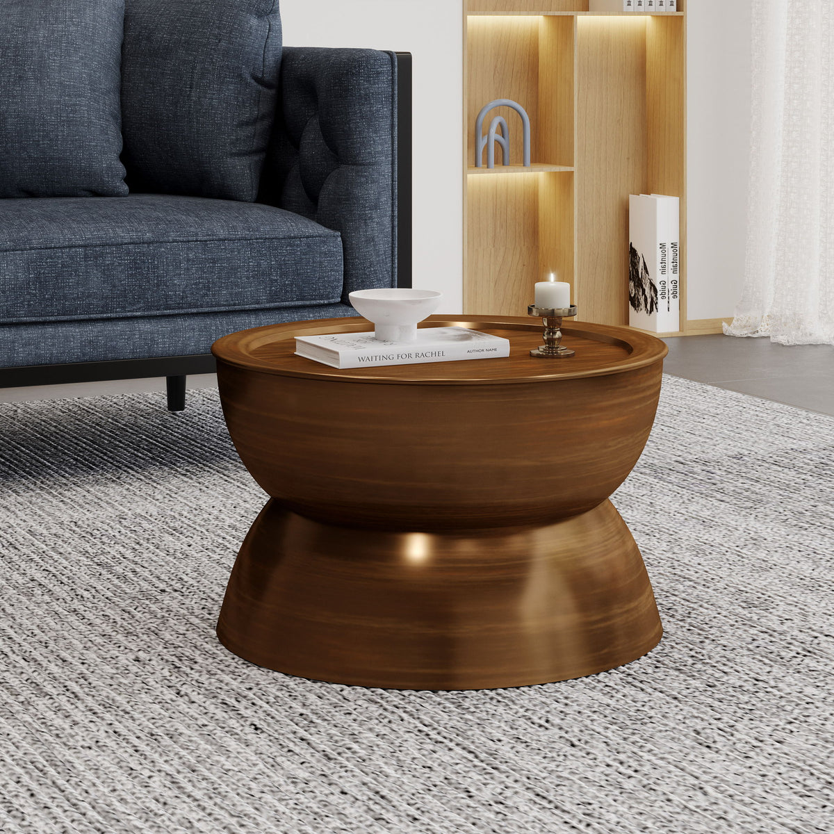 Sparling - Modern Iron Hourglass Coffee Table