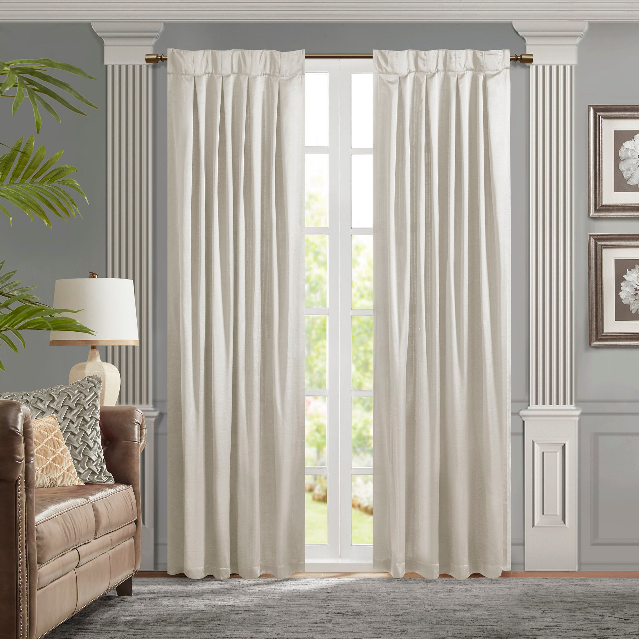 Pleat Curtain Panel with Tieback (Single)