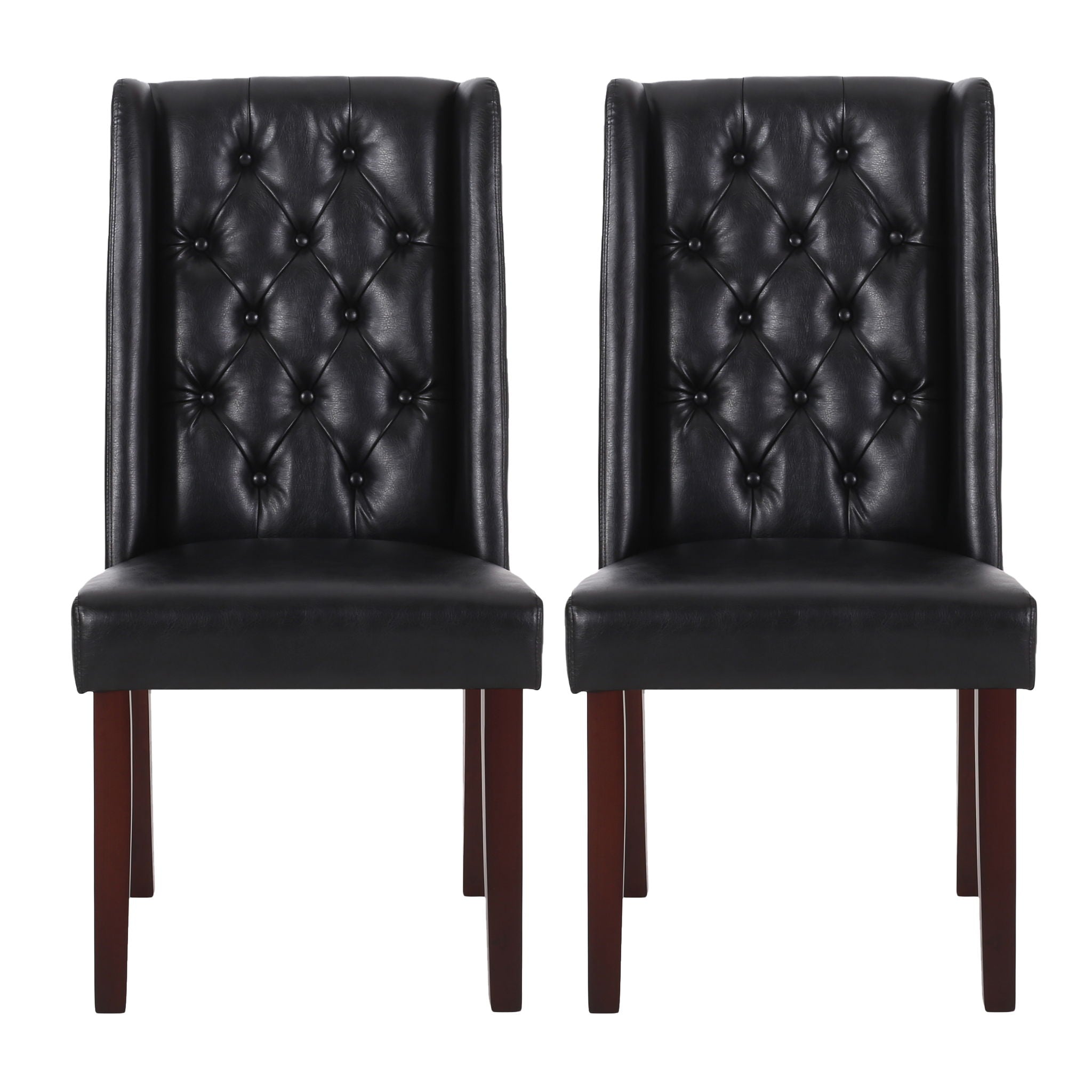 Sophisticated Tufted Dining Chair With High Back Design