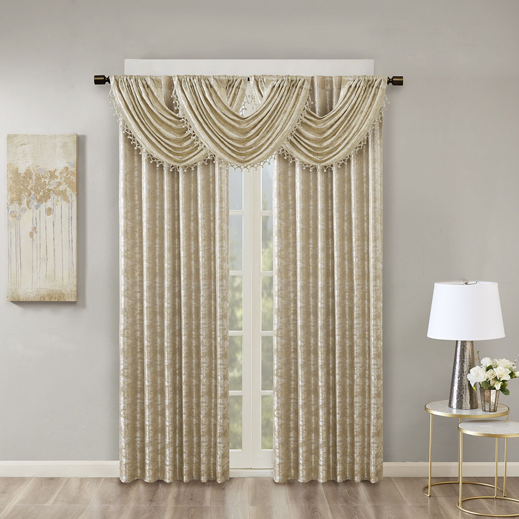 Cassius - Glam Lined Total Blackout Window Panel - Gold