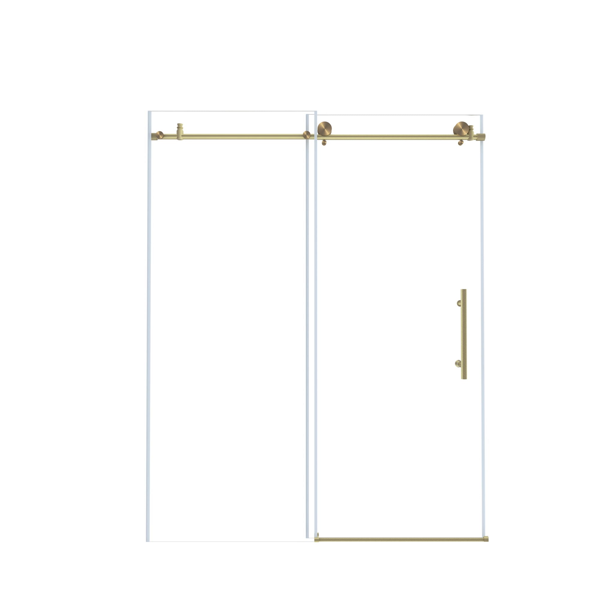 Frameless Shower Door, Smooth Sliding Tracks