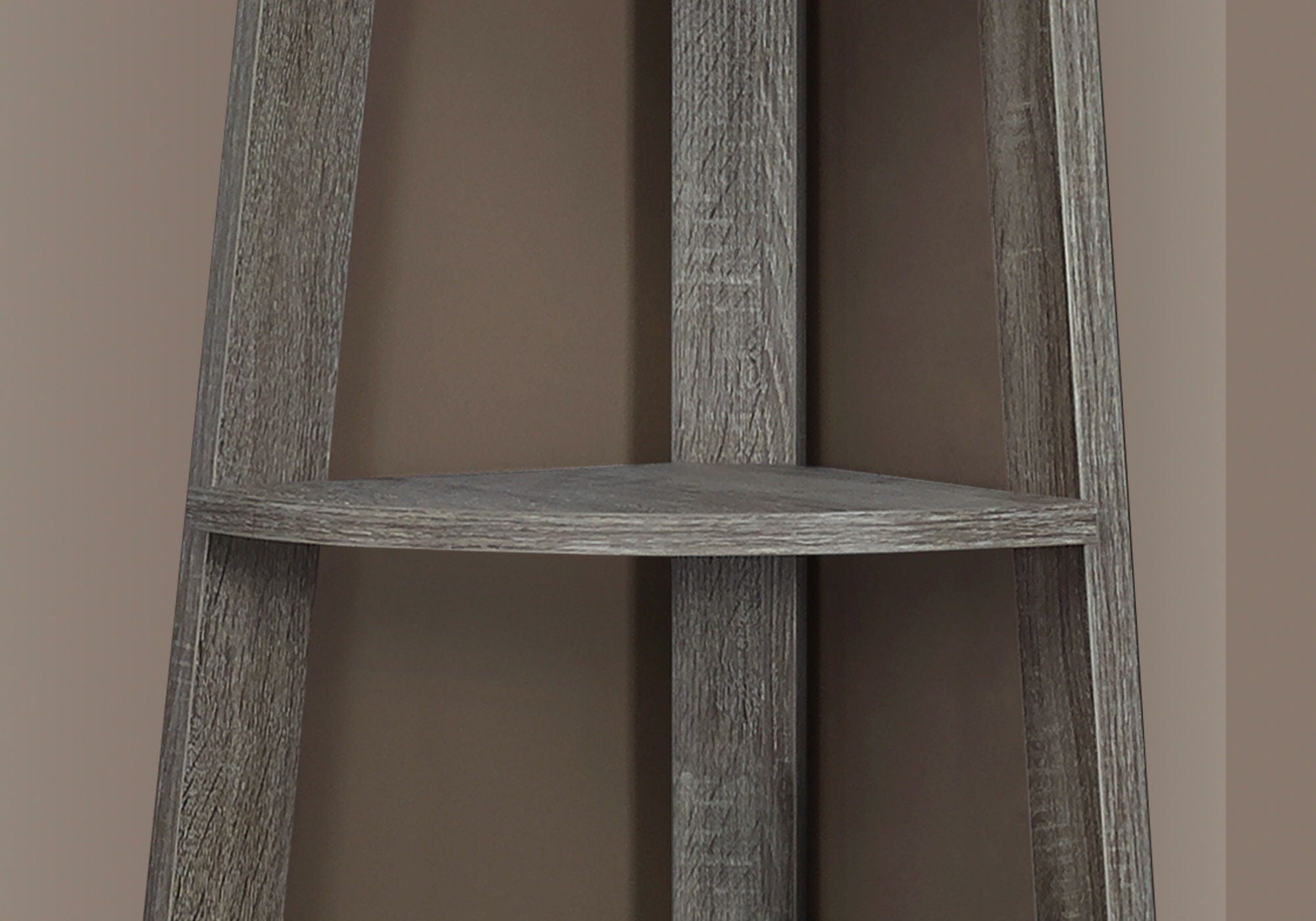 Bookshelf, Bookcase, Etagere, Corner, 5 Tier, For Office, Contemporary & Modern - Taupe