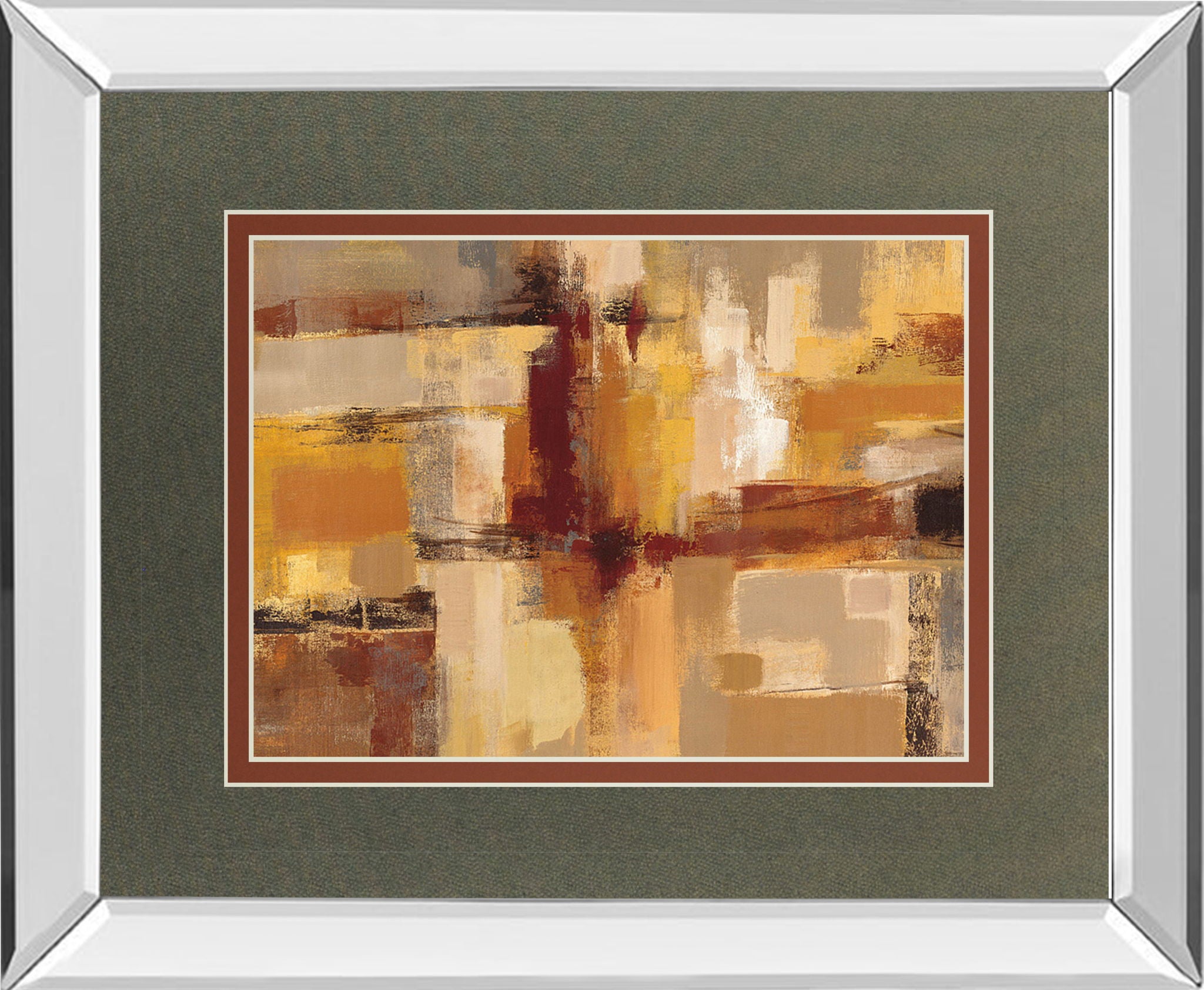 Sandcastles By Silvia Vassileva - Mirror Framed Print Wall Art - Light Brown