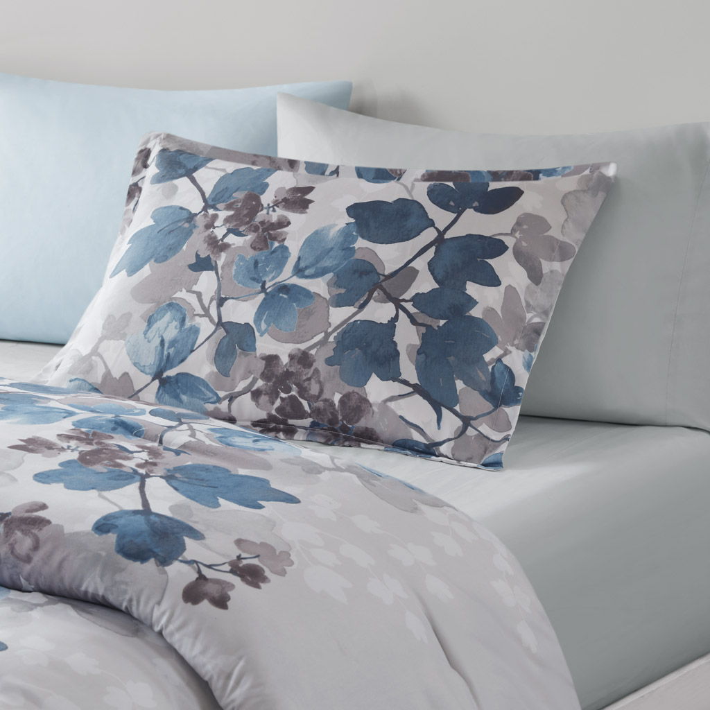 Alexis - King Comforter Set With Bed Sheets - Blue