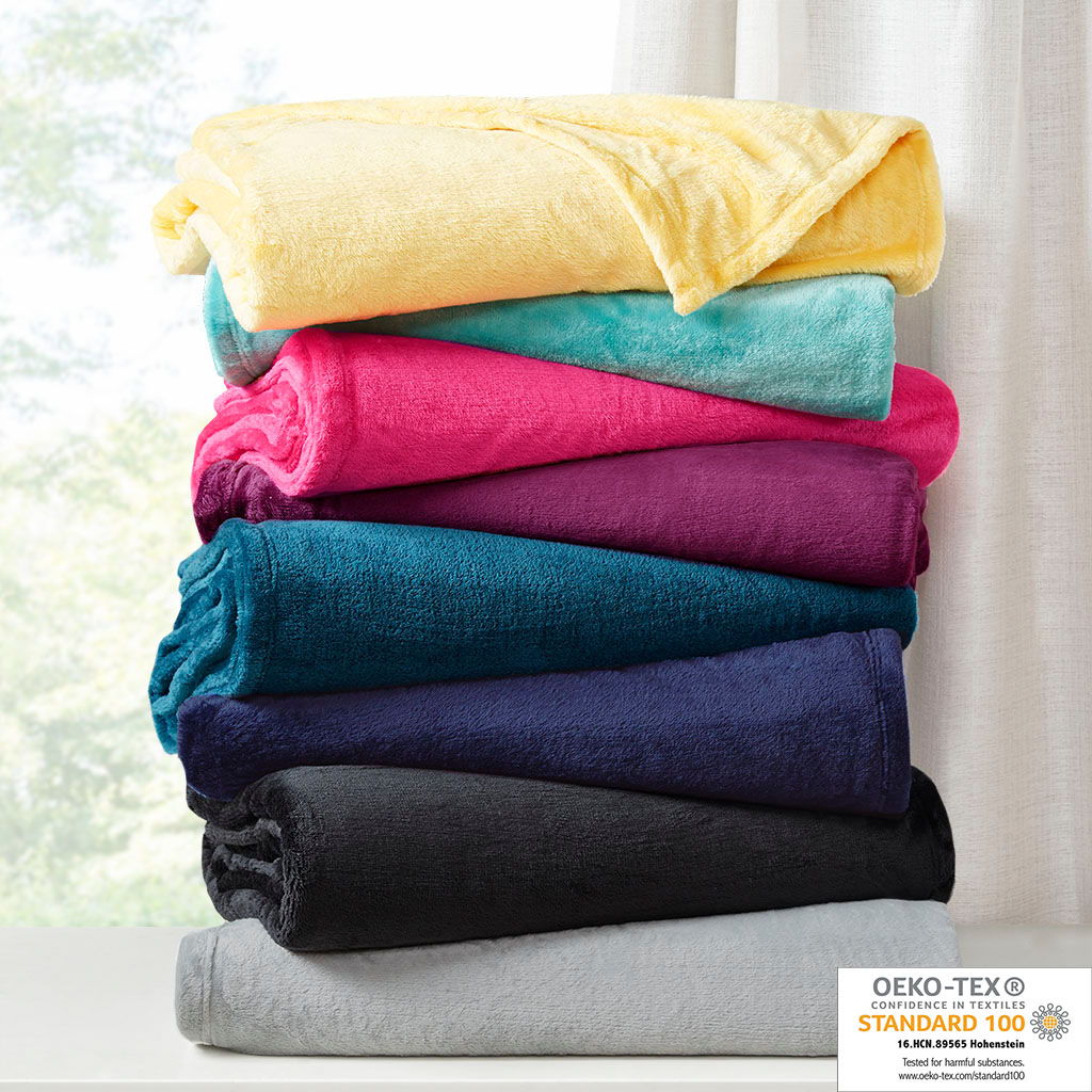 Microlight Plush - King Oversized Blanket - Yellow