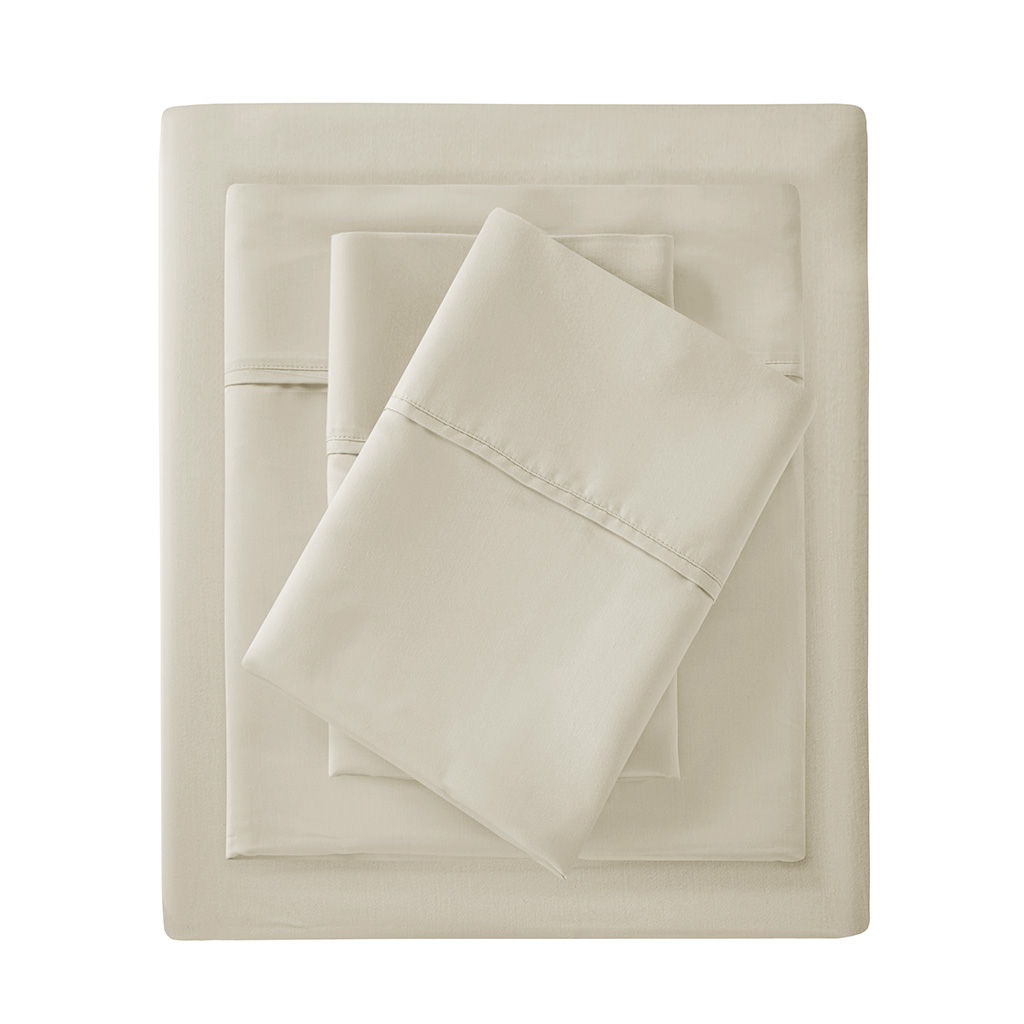 300 Thread Count Organic Cotton - King Deep Pocket Sheet Set - Taupe