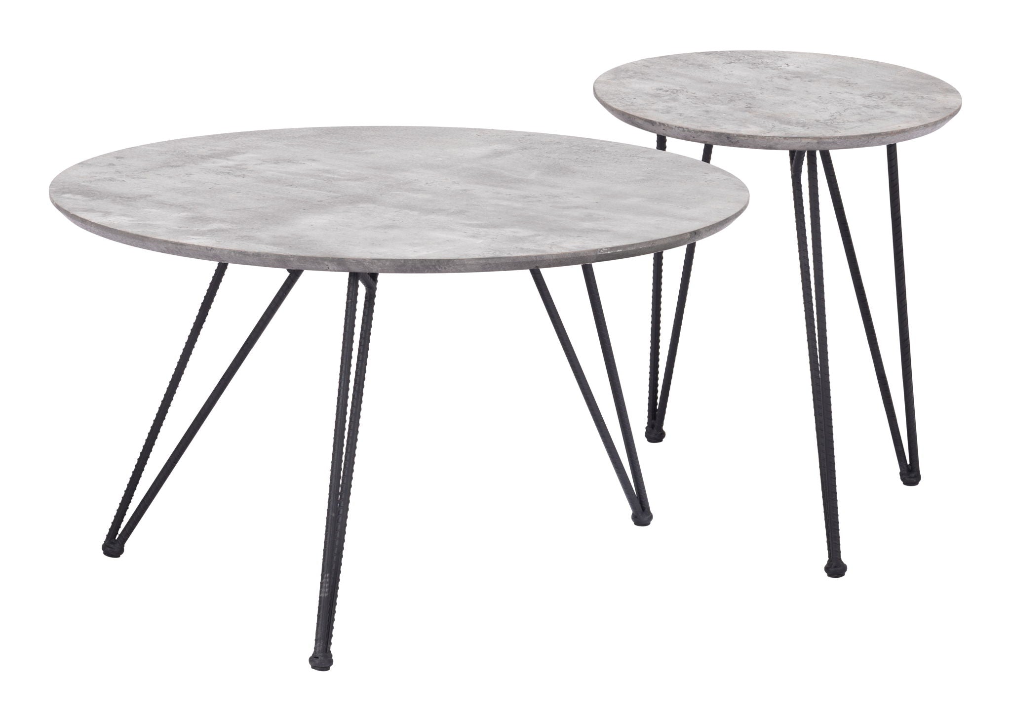 Kerris - Coffee Table Set - Gray / Black