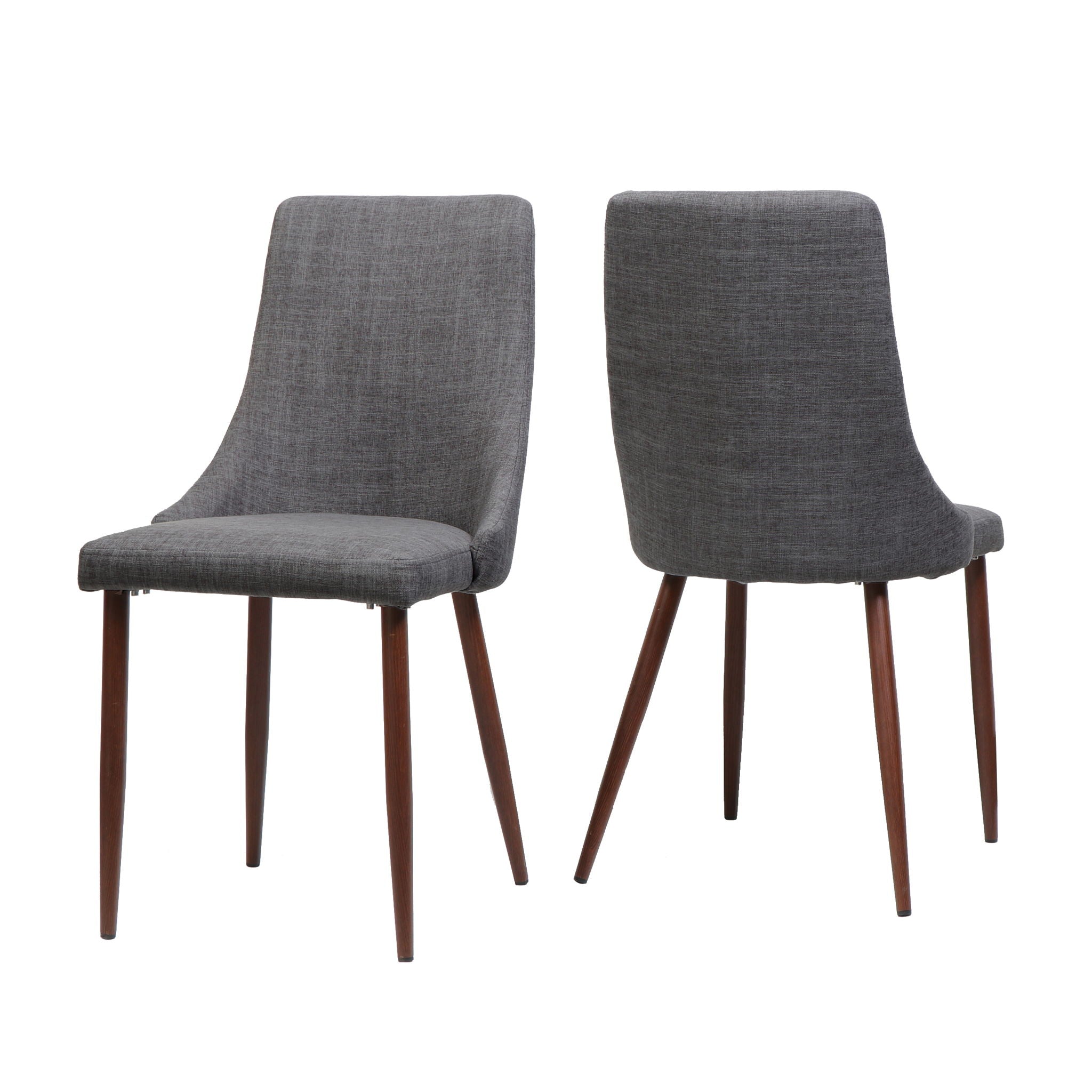 Modern Dining Chair With Iron Legs And - Light Gray