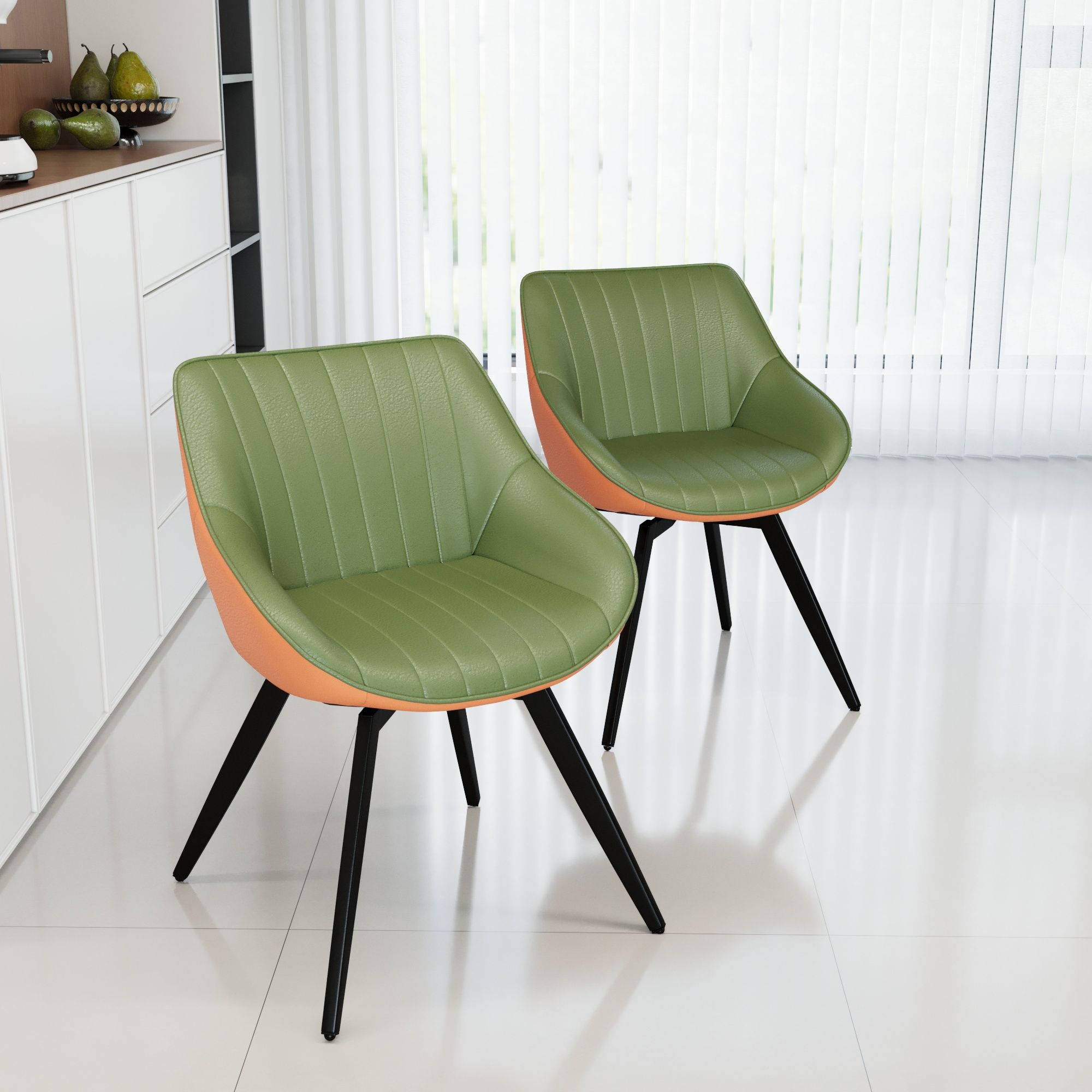 Modern Medieval Kitchen Dining Chair With 360 ° Rotation