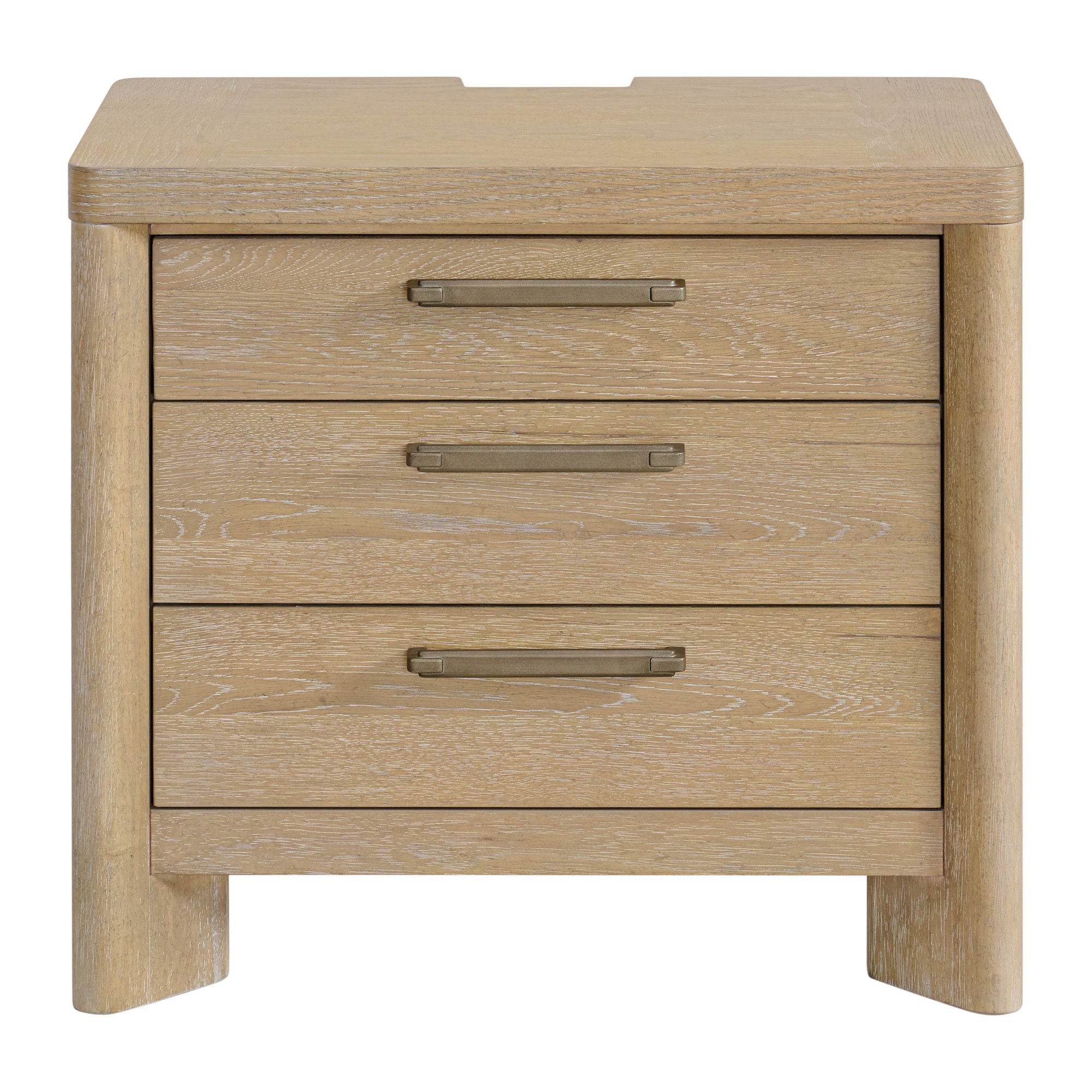 3 Drawer Nightstand - Tan