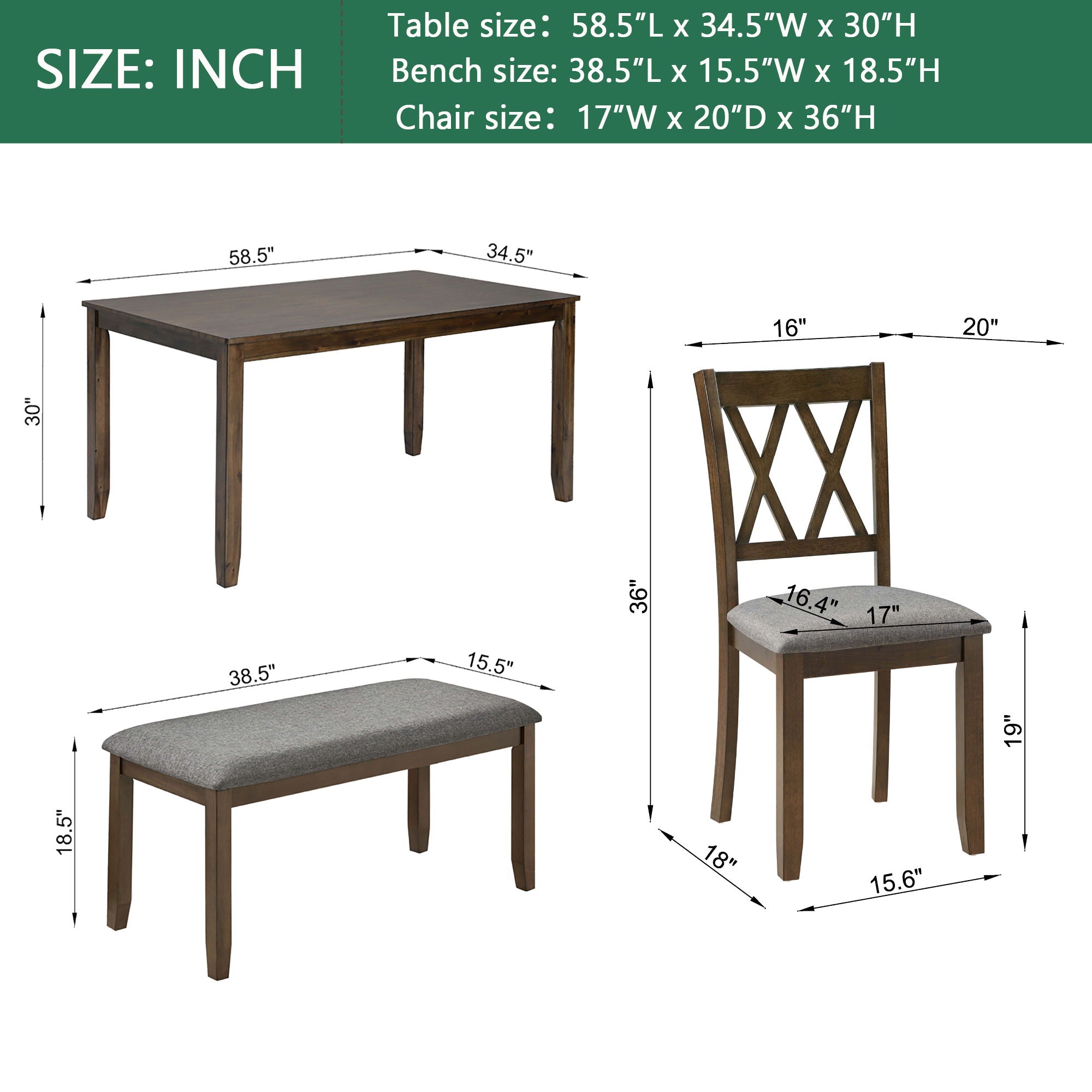 Modern Dining Set With Upholstered Chairs