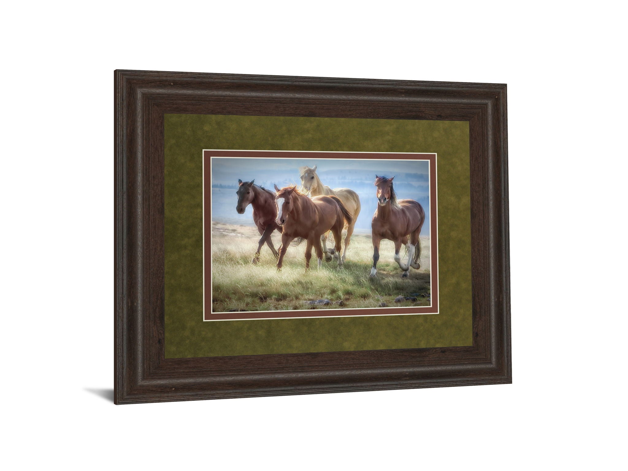 Morning Stroll By Wendy Caro - Framed Print Wall Art - Light Brown