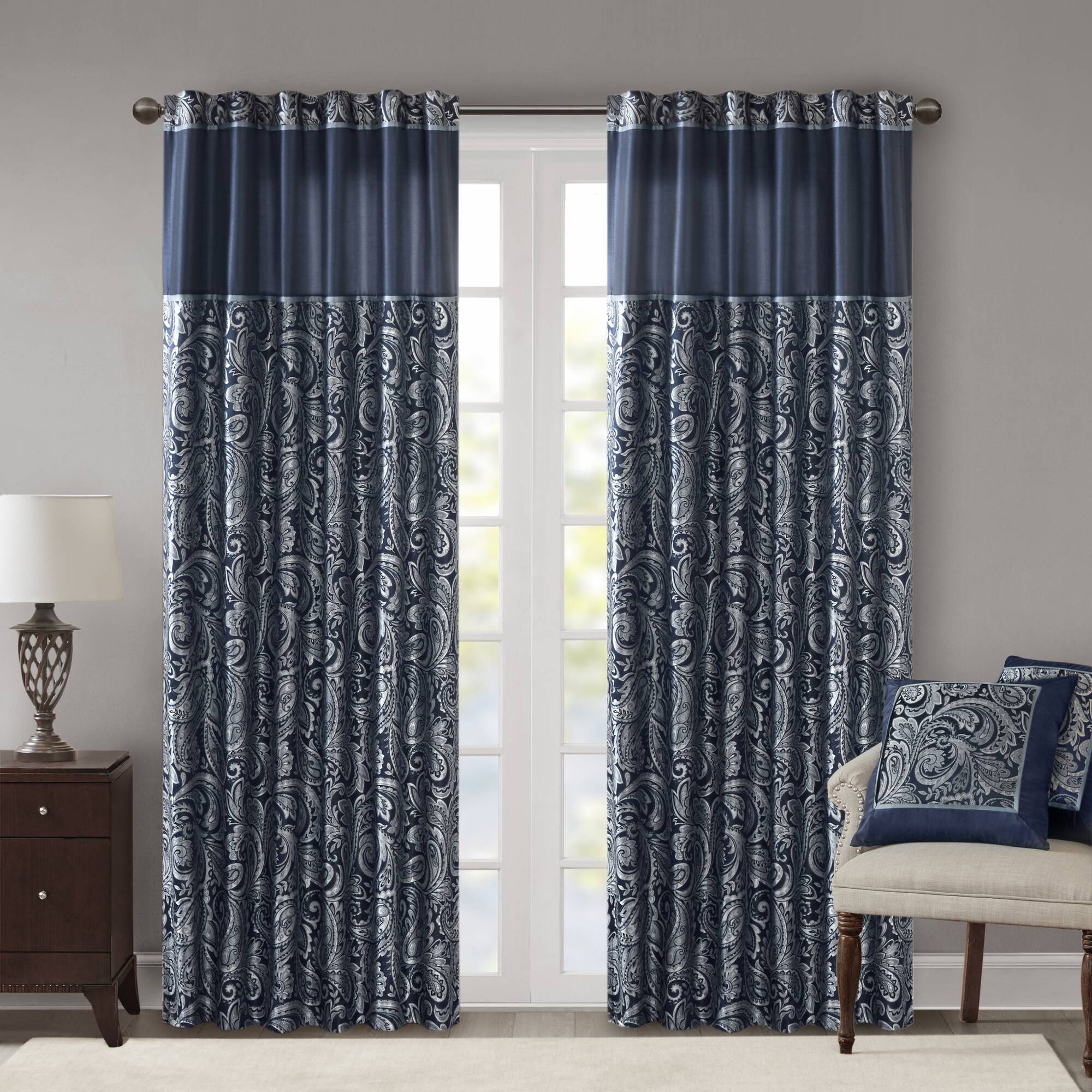 Aubrey - Panel Pair - Navy