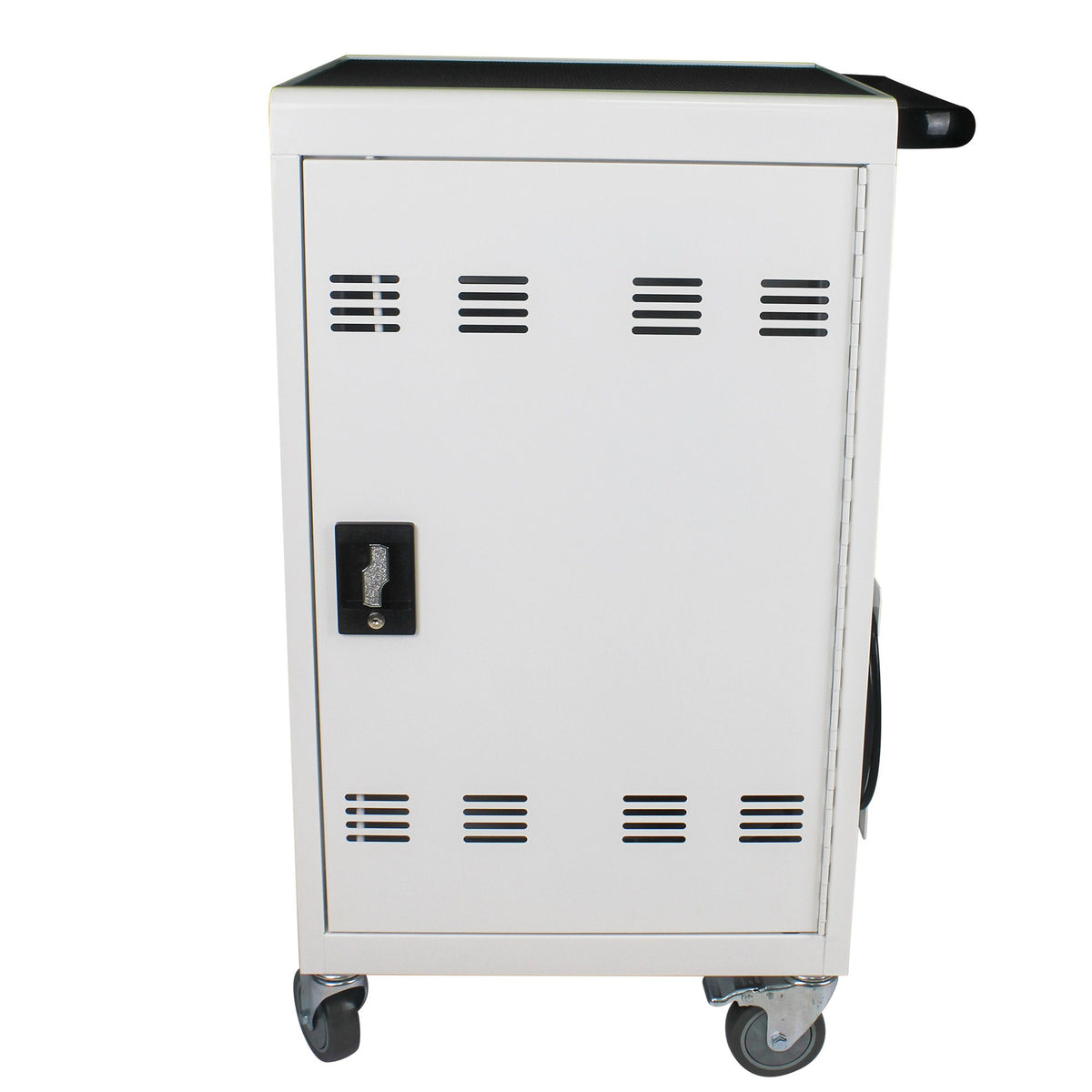 Mobile Charging Cart And Cabinet For Tablets Laptops 30 Device With Combination Lock - Antique White