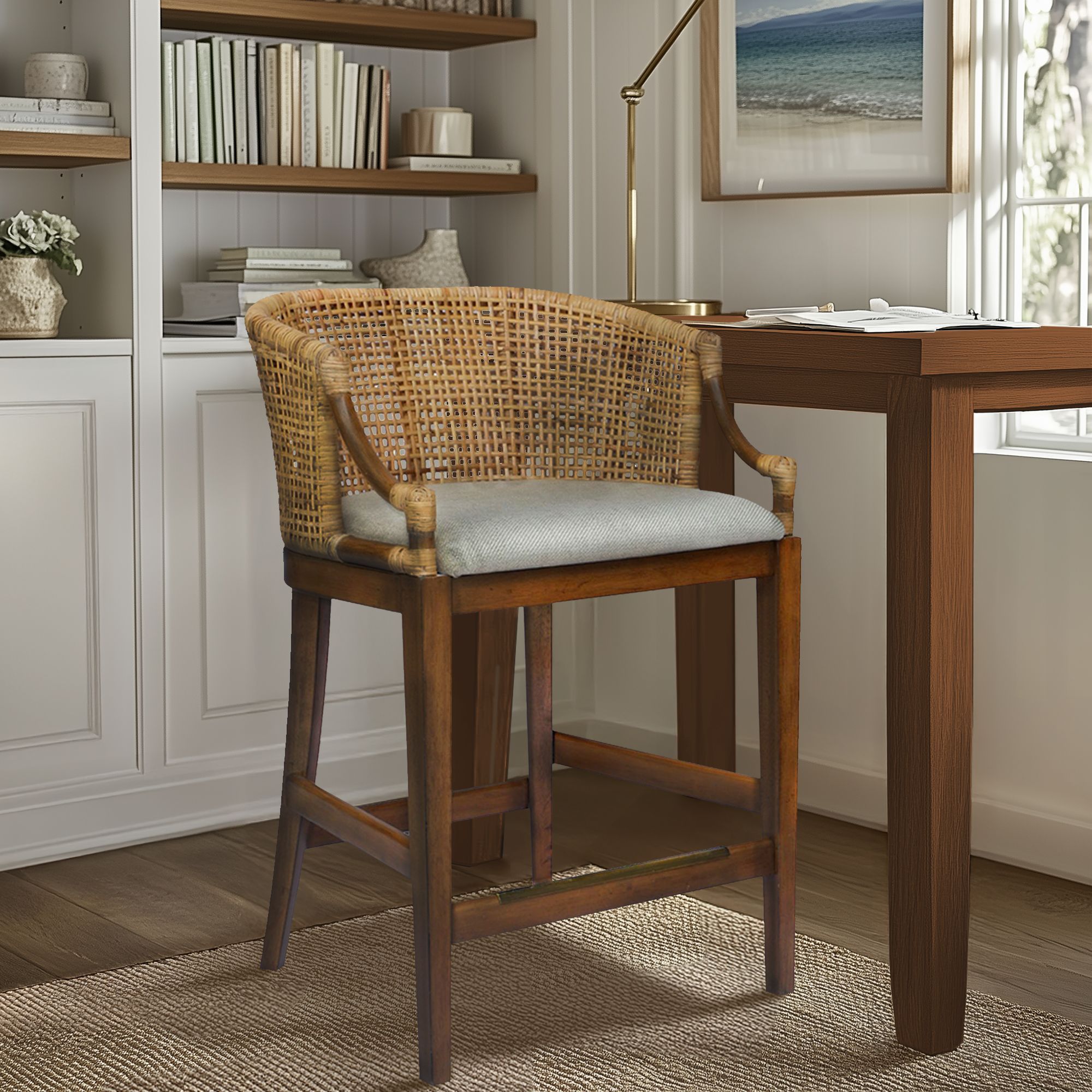 Playa - Handcrafted Rattan Counter Stool - Natural