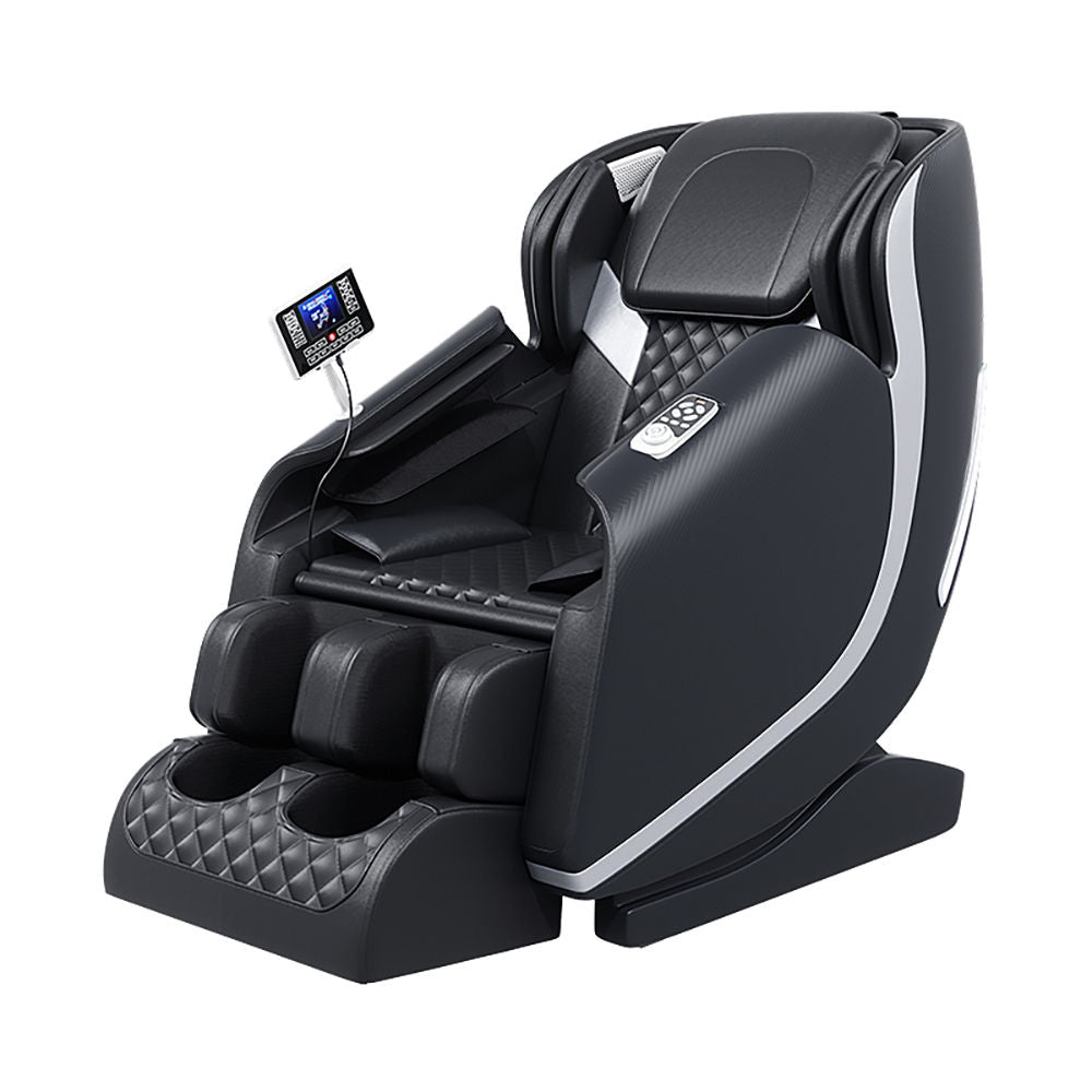 Massage Chair Zero Gravity Full Body Airbags - Bluetooth Speaker, Shiatsu Foot Massage - Black