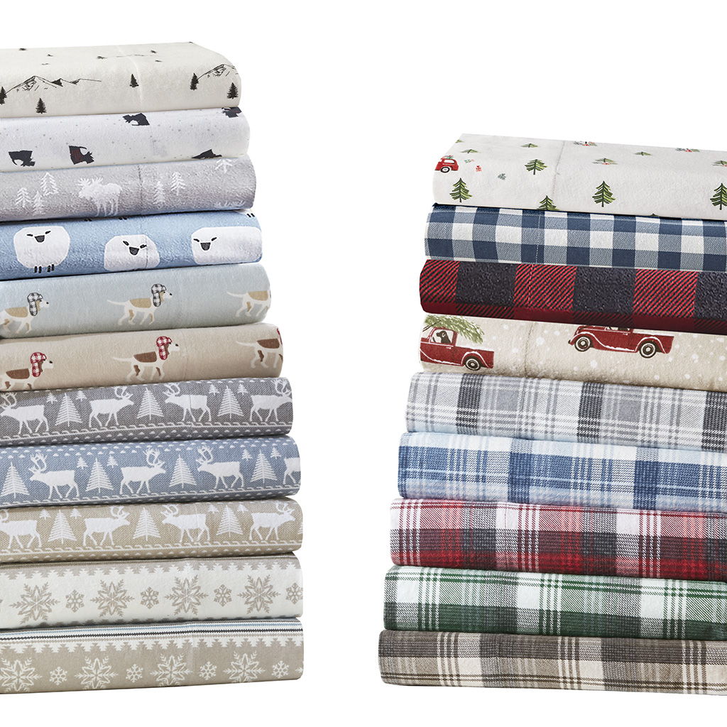 Flannel - California King Sheet Set - Tan Cars